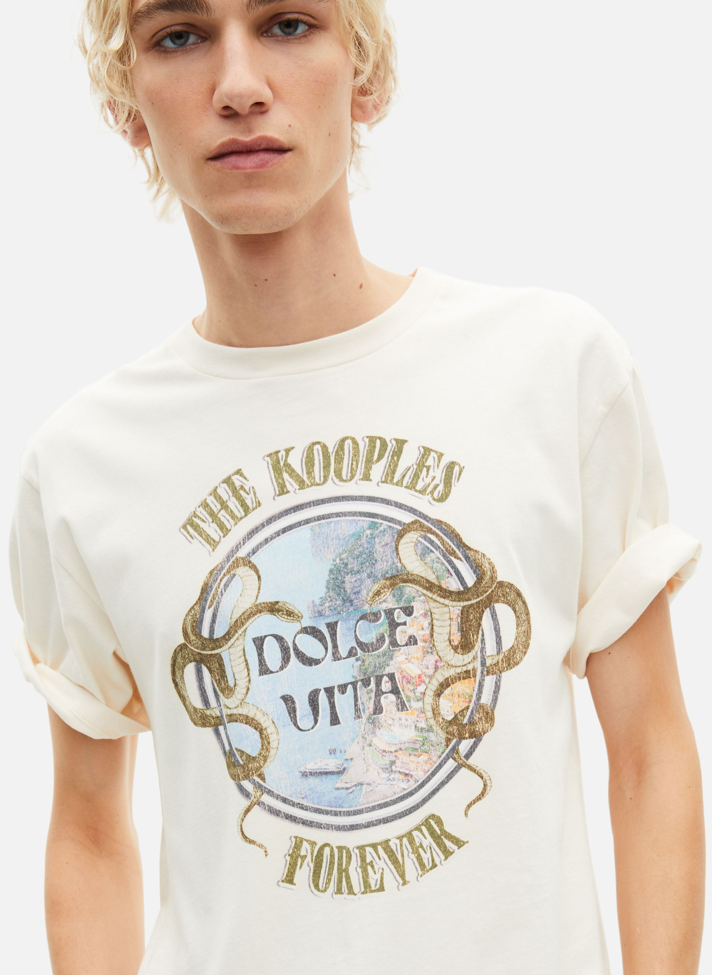 T-shirt avec sérigraphie dolce vita THE KOOPLES Beige