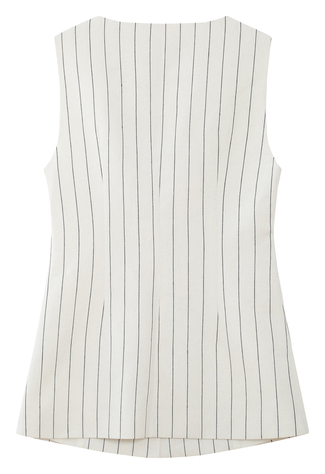 Top tailleur sans manches boutonné GRACE ET MILA Blanc