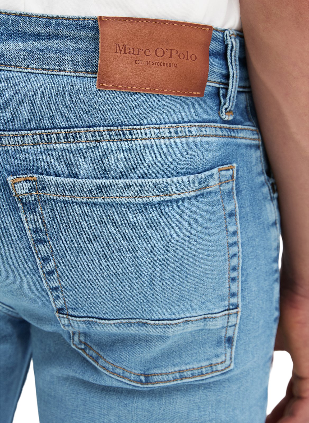 Cotton-blend straight jeans MARC O'POLO Blue