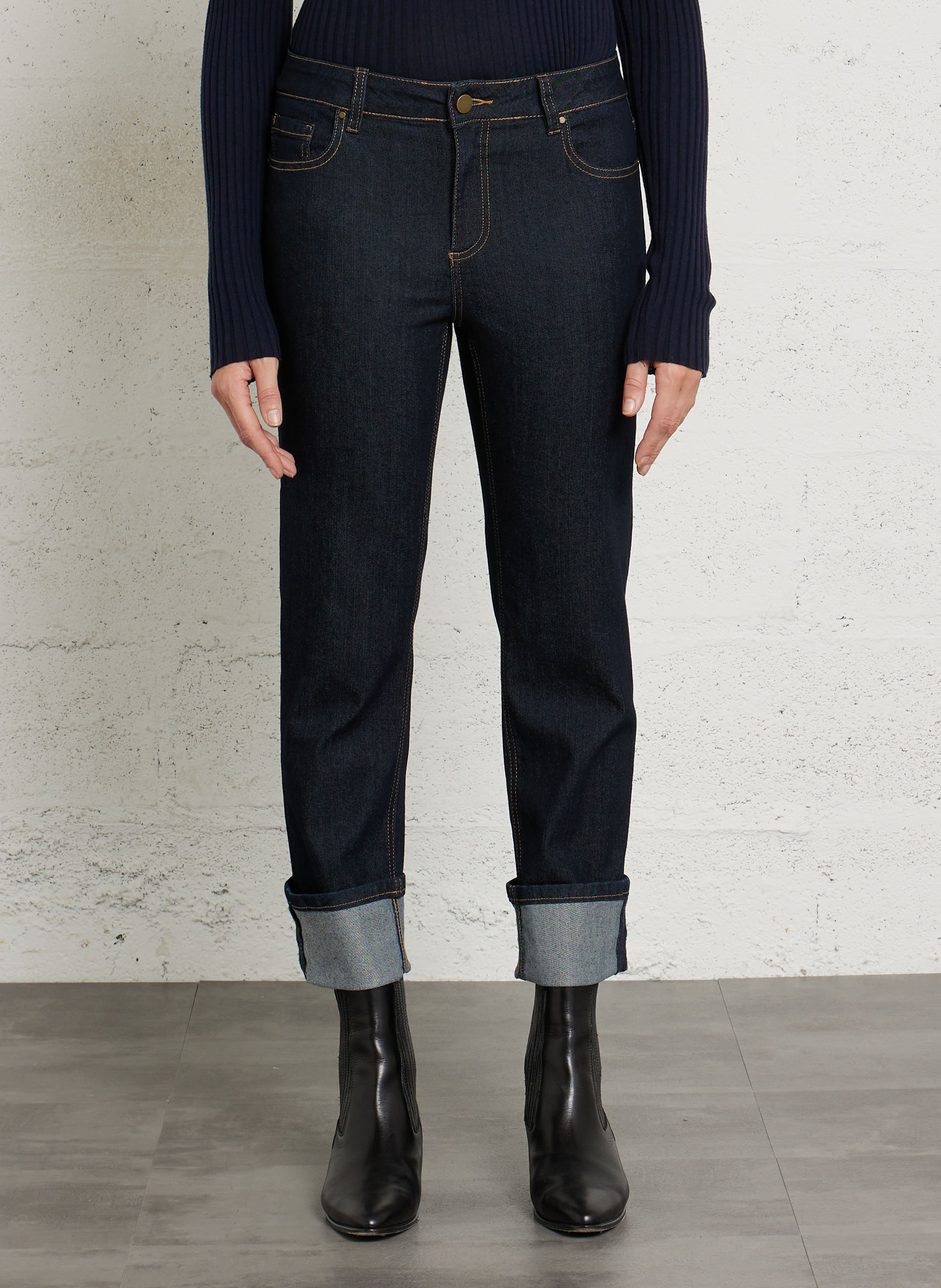 Cropped Jeans aus Baumwoll-Mix MAISON 123 Blau