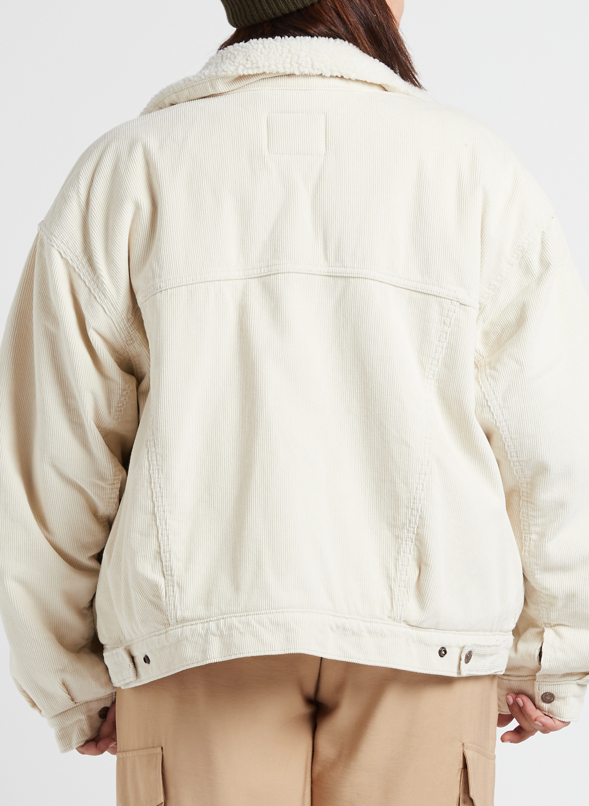 Veste en jean et fausse fourrure en coton LEVI'S Beige