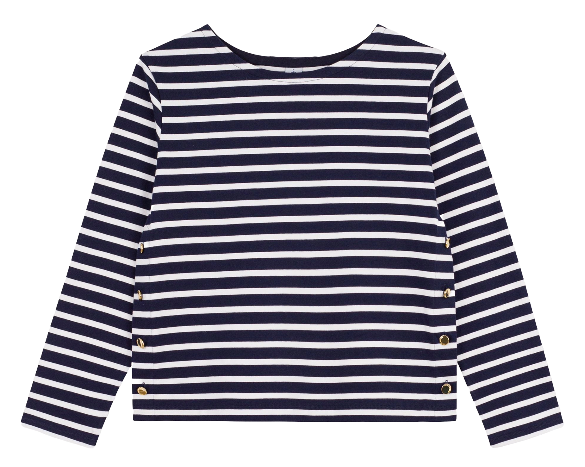 T-shirt met wijde pasvorm en strepen PETIT BATEAU Grijs