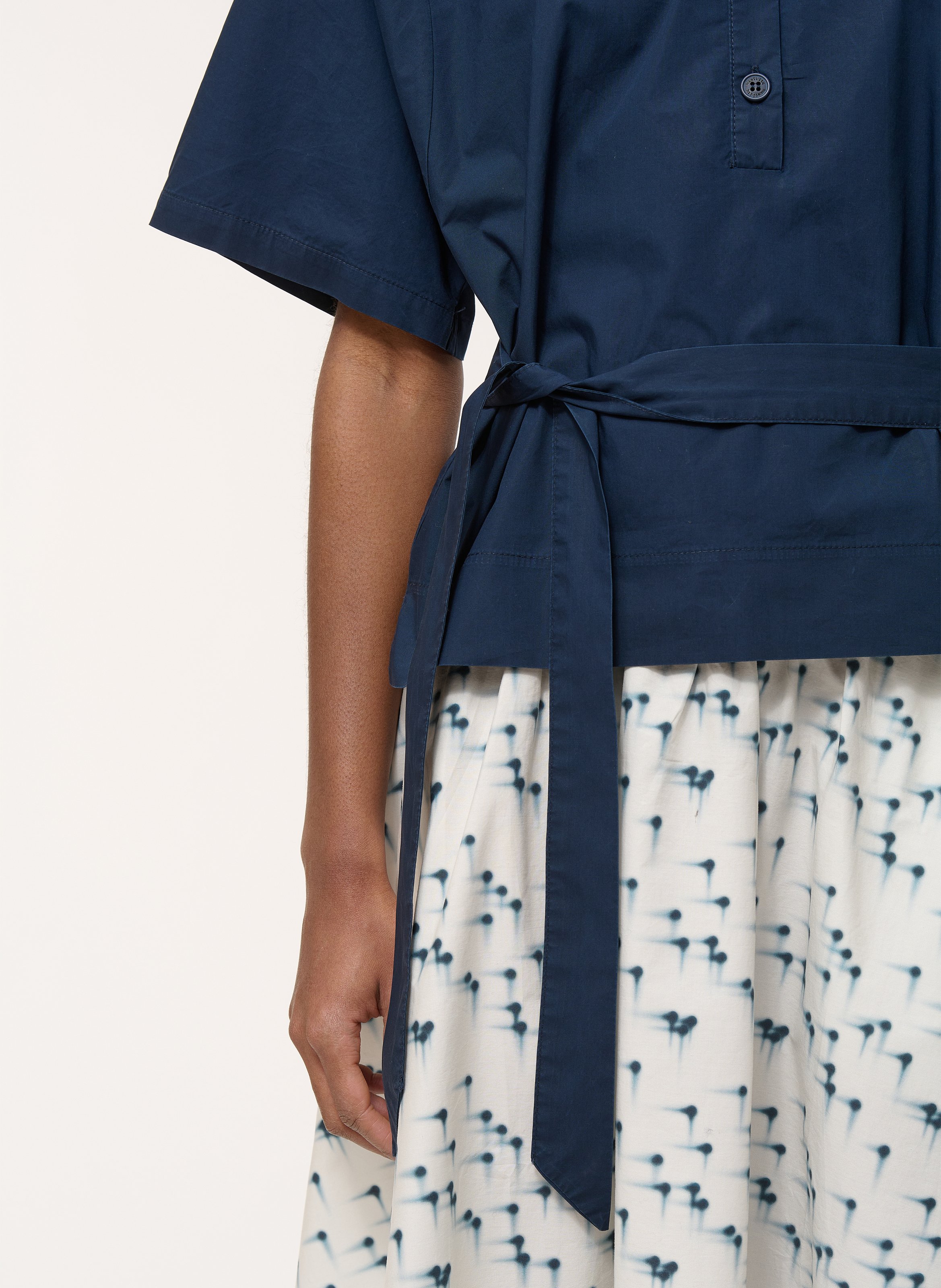 Chemise droite col classique en coton HUMILITY Bleu