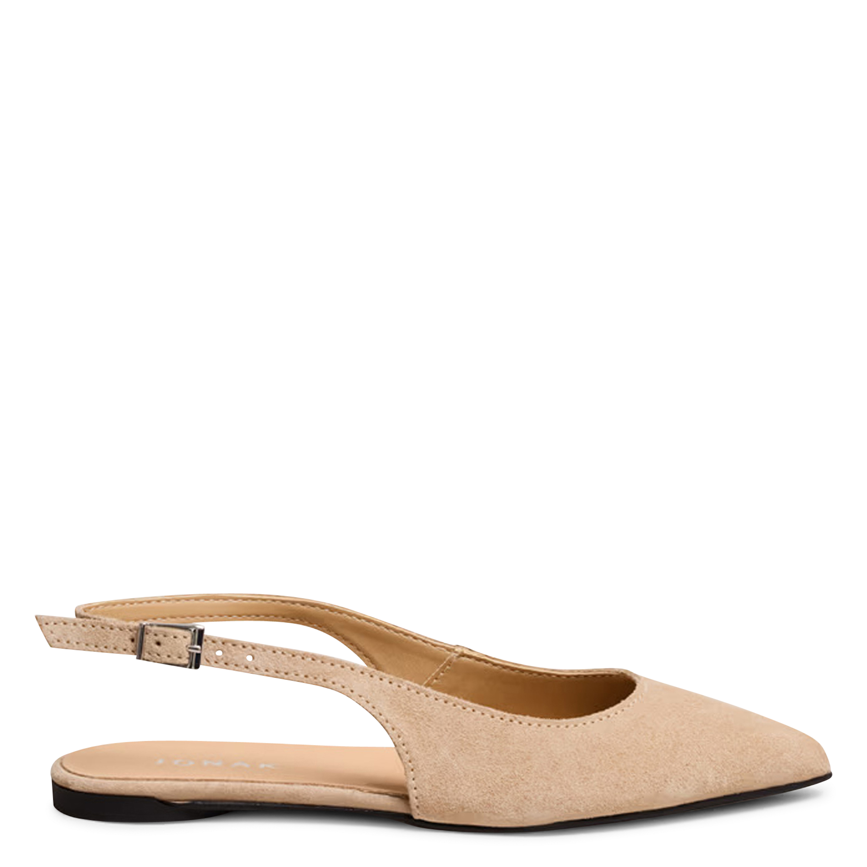 Aouda flat leather sandals JONAK Beige