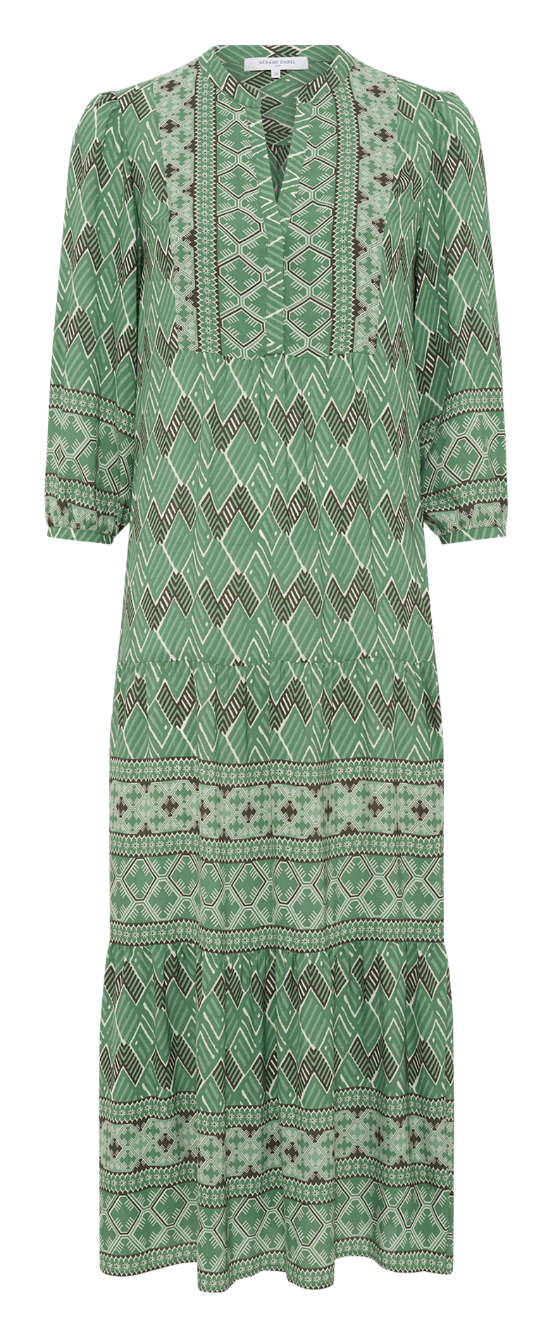 Robe longue ample imprimée GERARD DAREL Vert