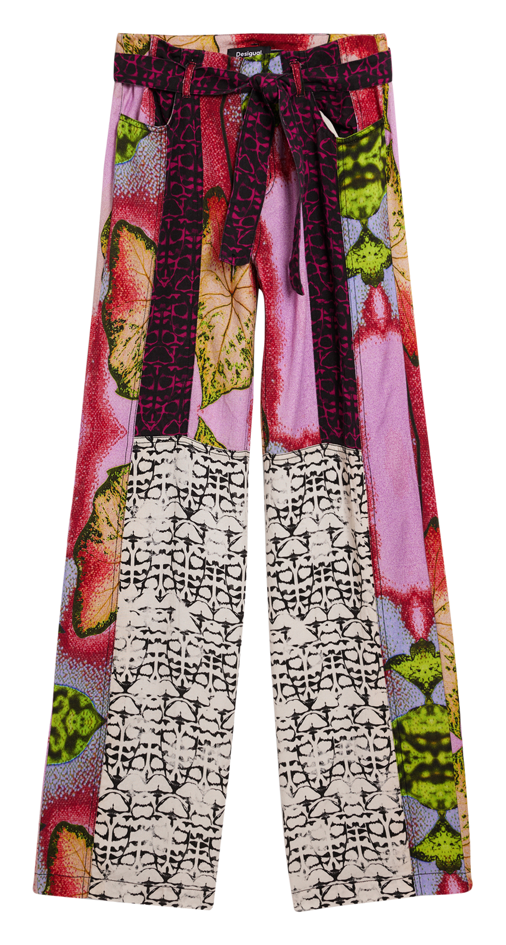 Rechte broek met print DESIGUAL Rood