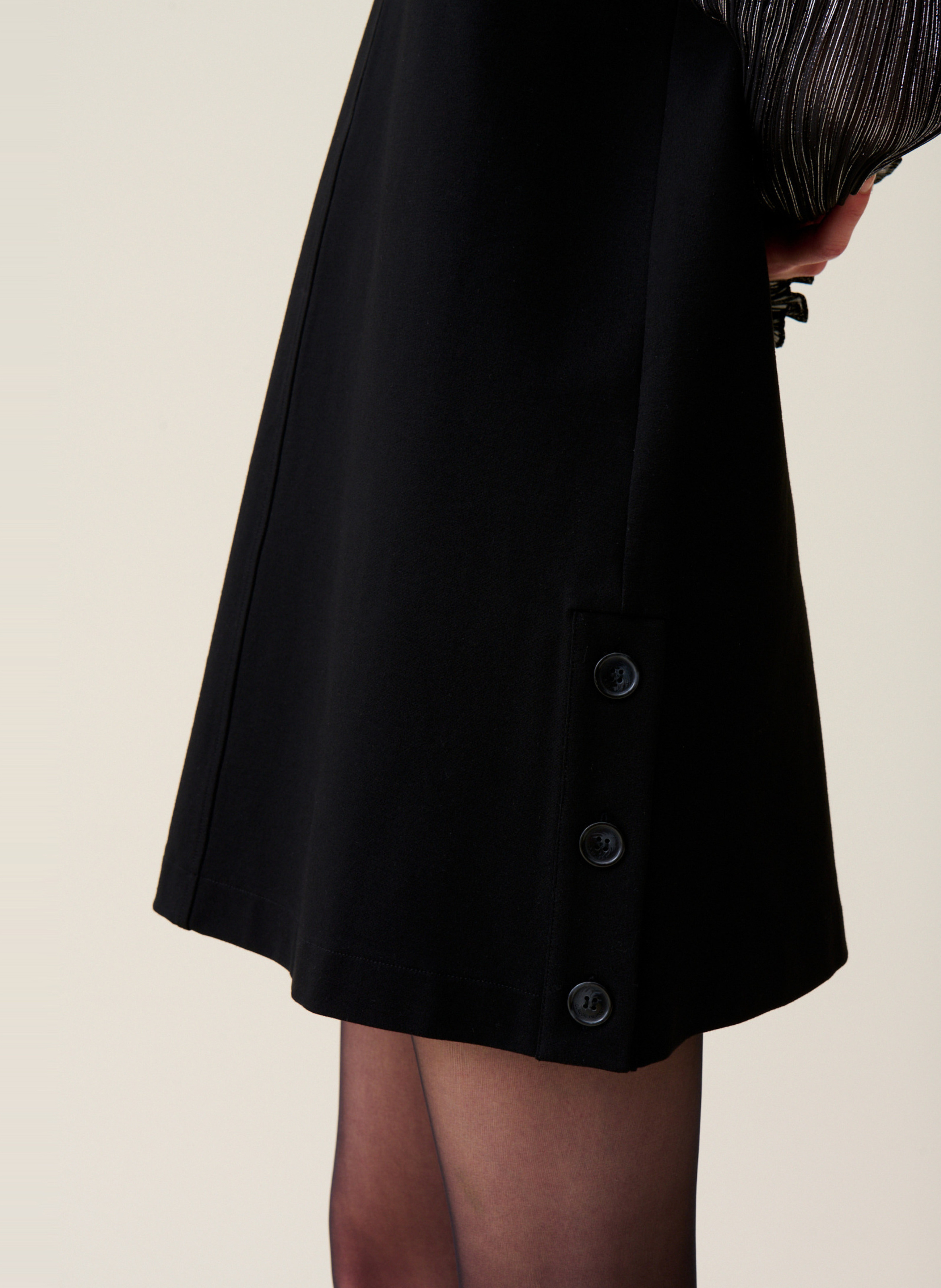 Korte mouwloze jurk Zwart