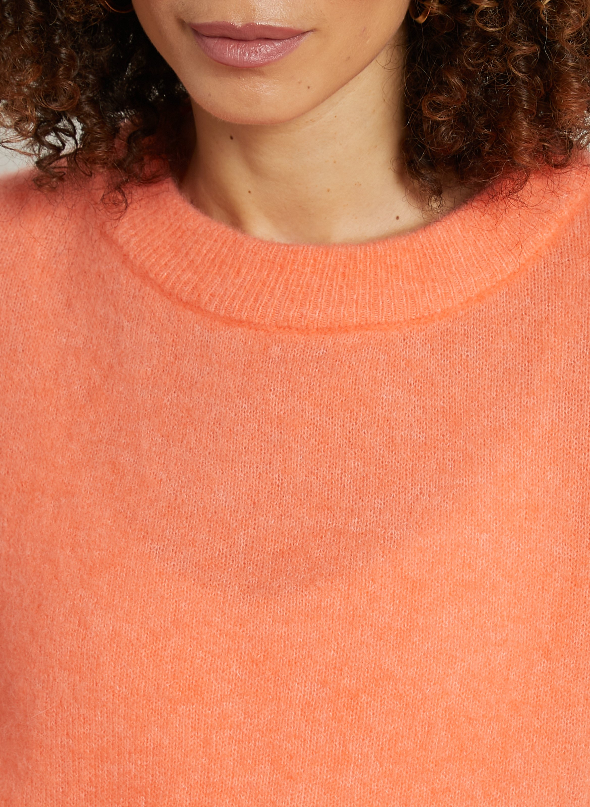 Weit geschnittener Rundhalspullover aus Wollmix AMERICAN VINTAGE Orange