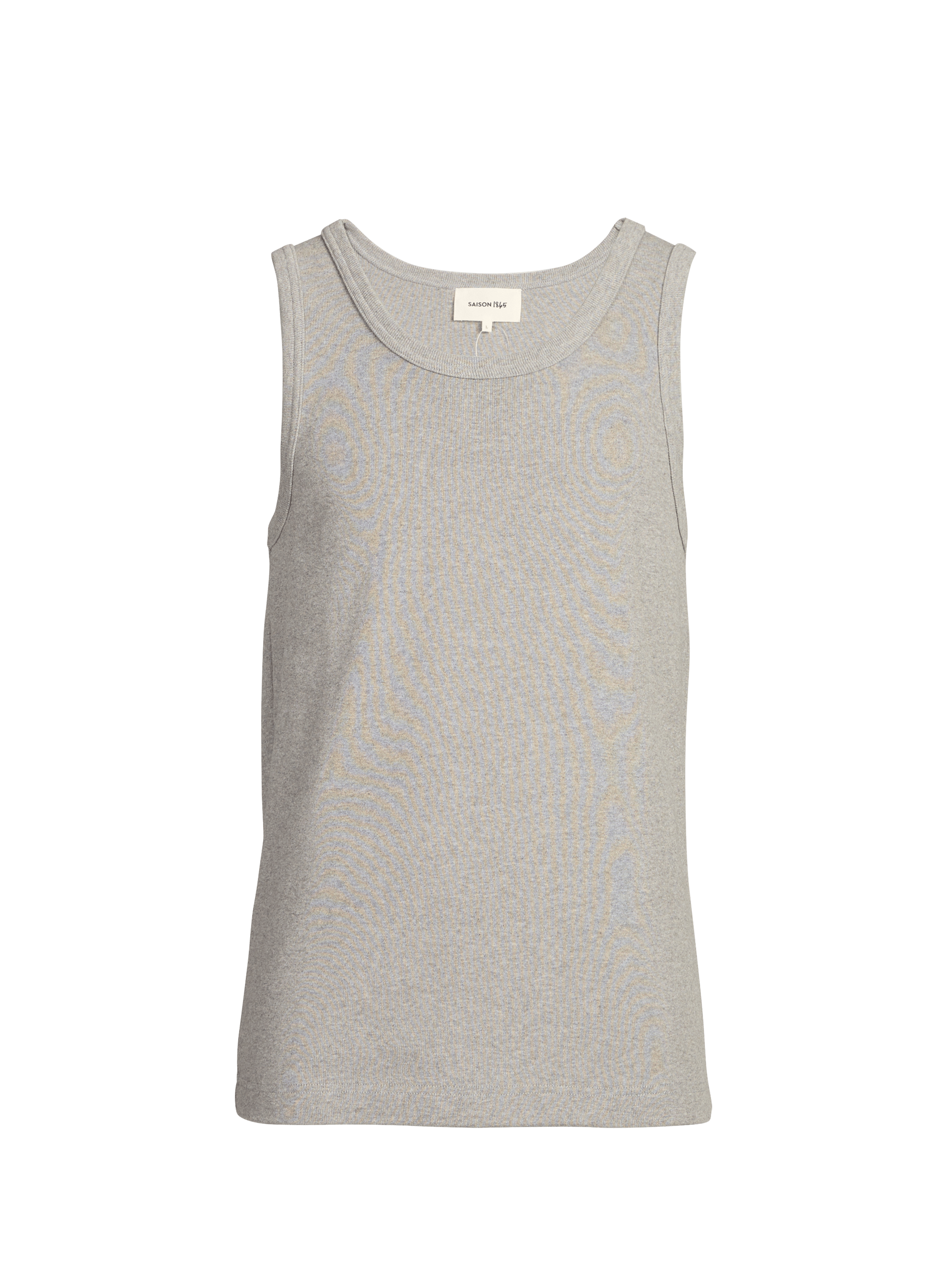 Straight-cut round-neck tank top SAISON 1865 Grey