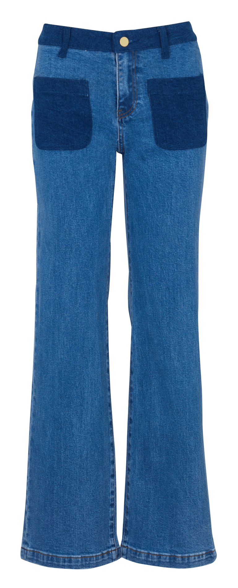 Jean évasé en coton mélangé LA PETITE ETOILE Jean Stone