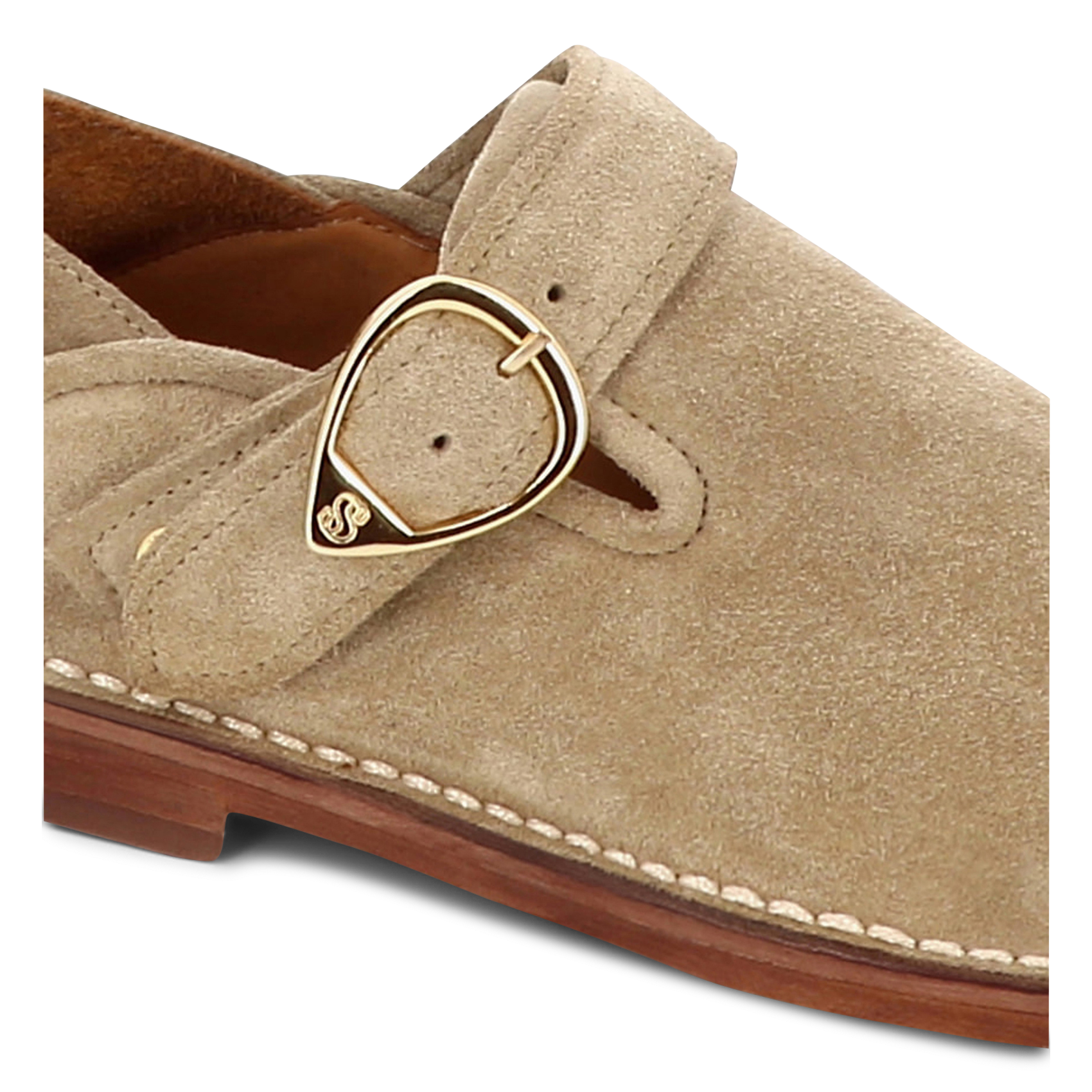 Ledermokassins Beige