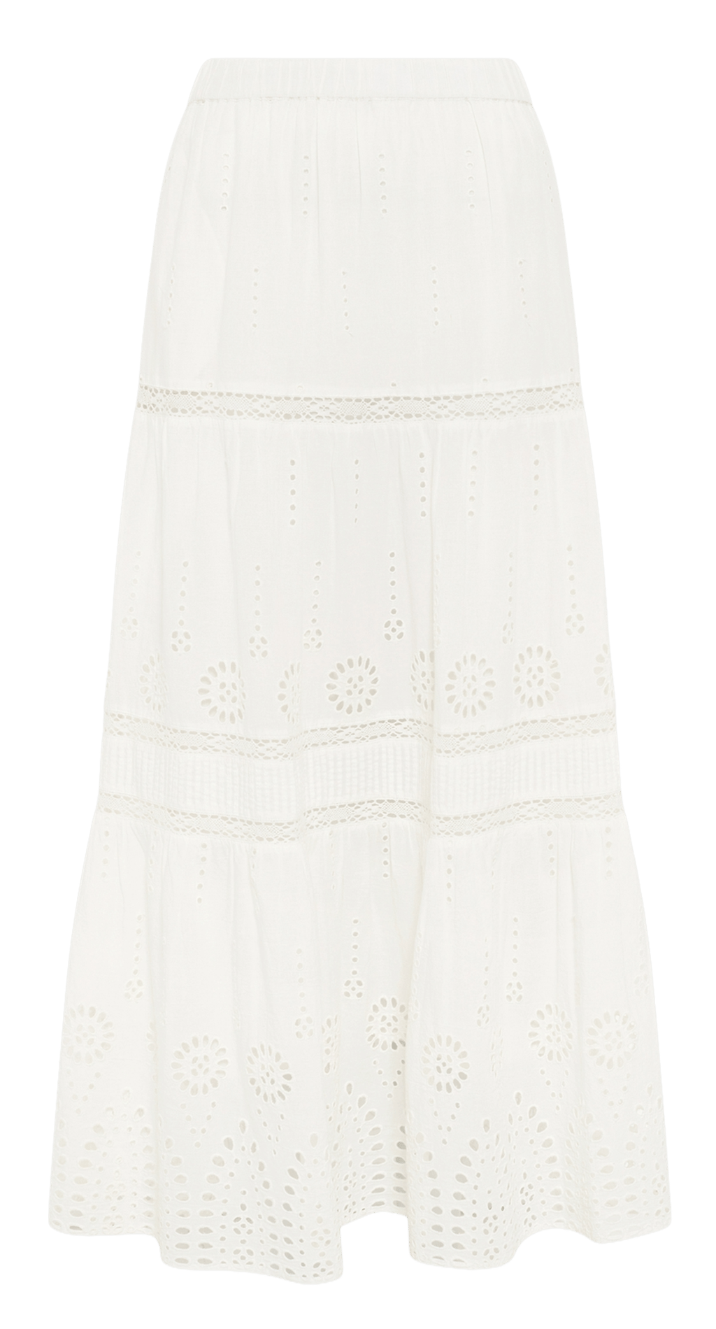 Jupe longue en coton brodé GERARD DAREL Beige