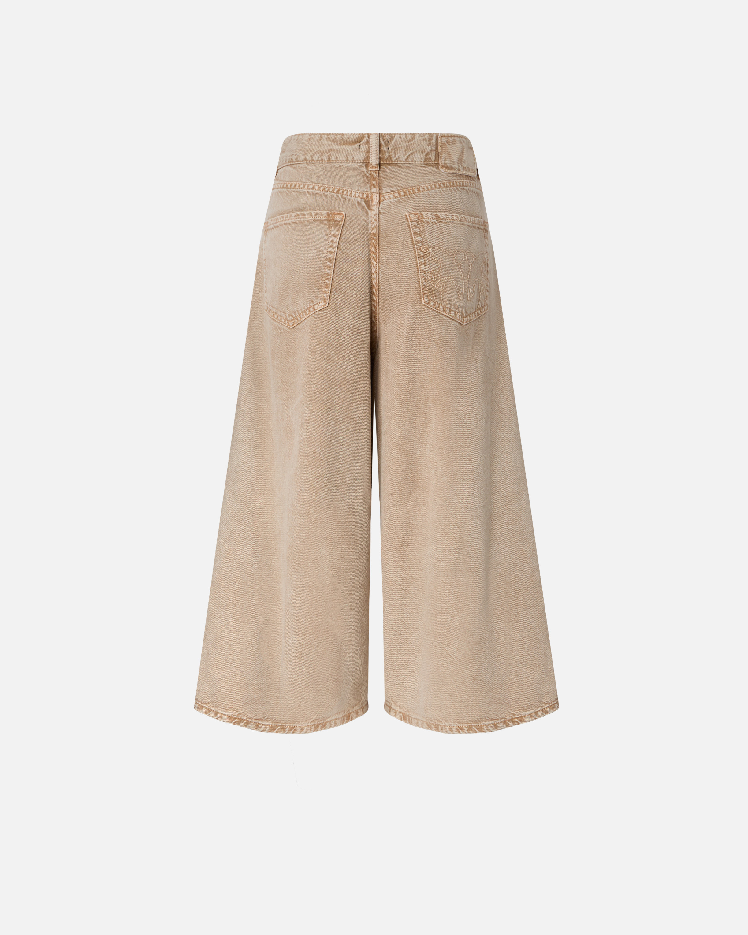 Bermuda long en denim PINKO Beige