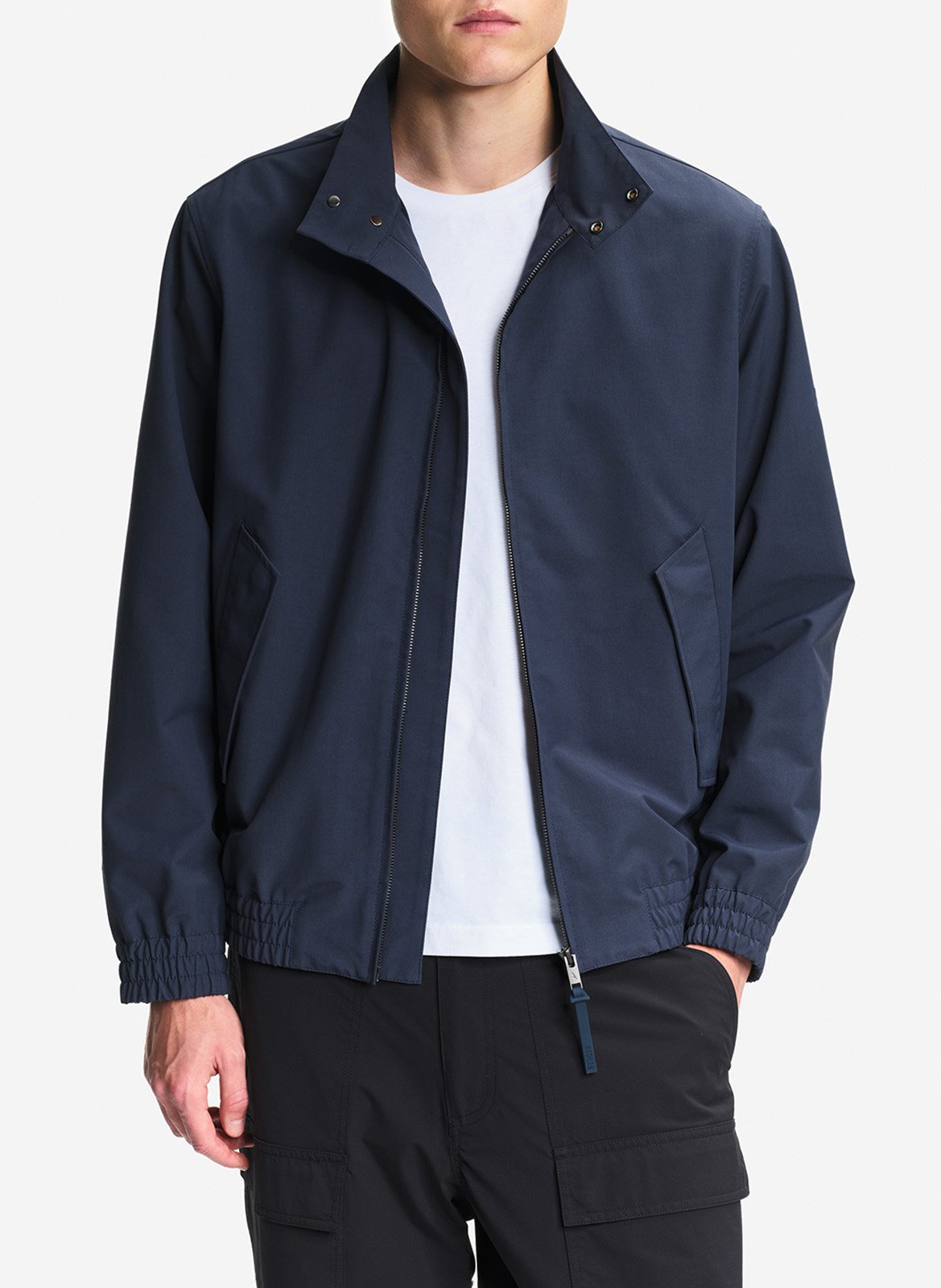 Solid zip-up straight jacket AIGLE Blue