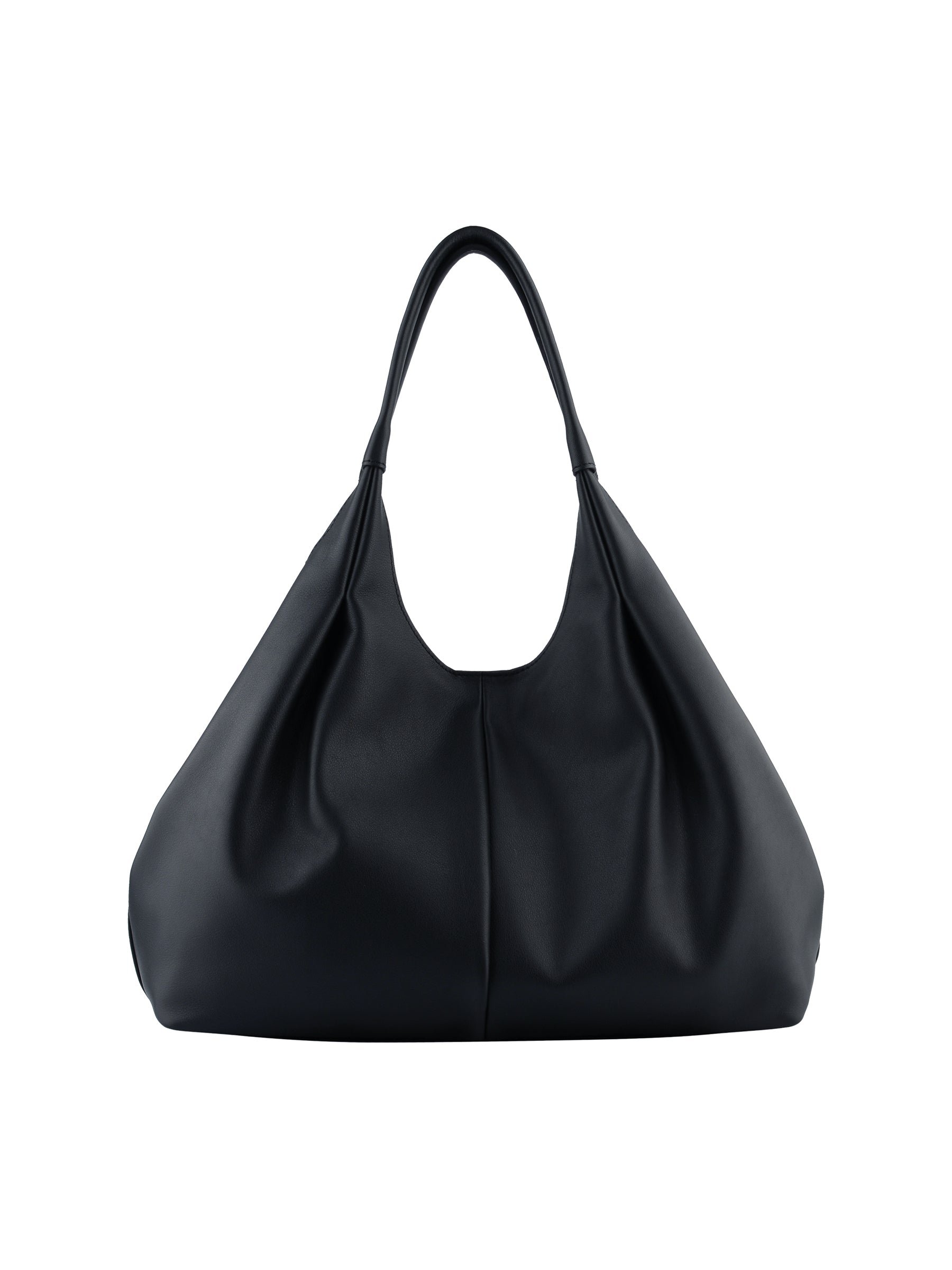 Sac porté épaule en cuir de vachette POURCHET Bleu