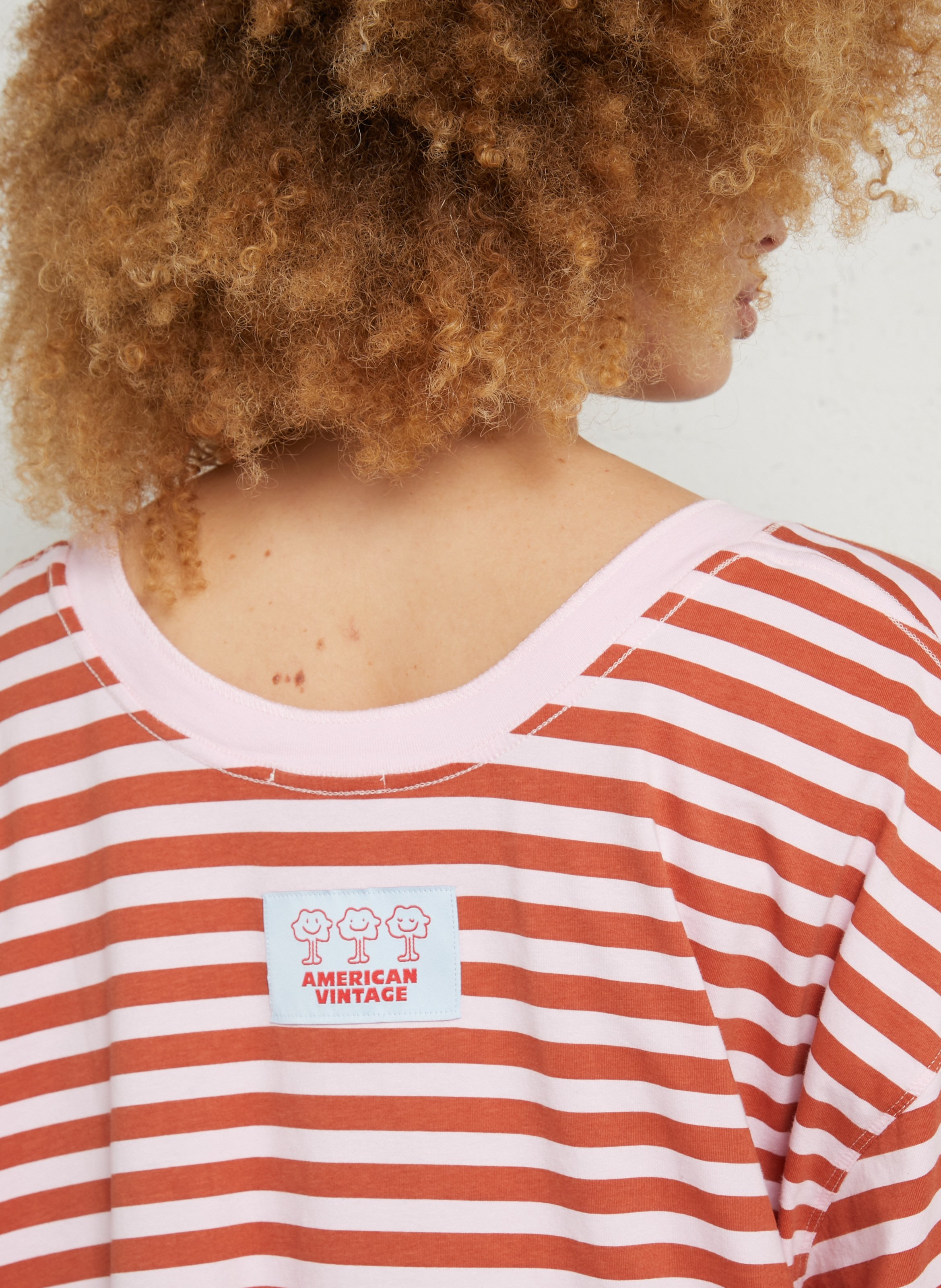 T-shirt oversize en coton AMERICAN VINTAGE Rouge
