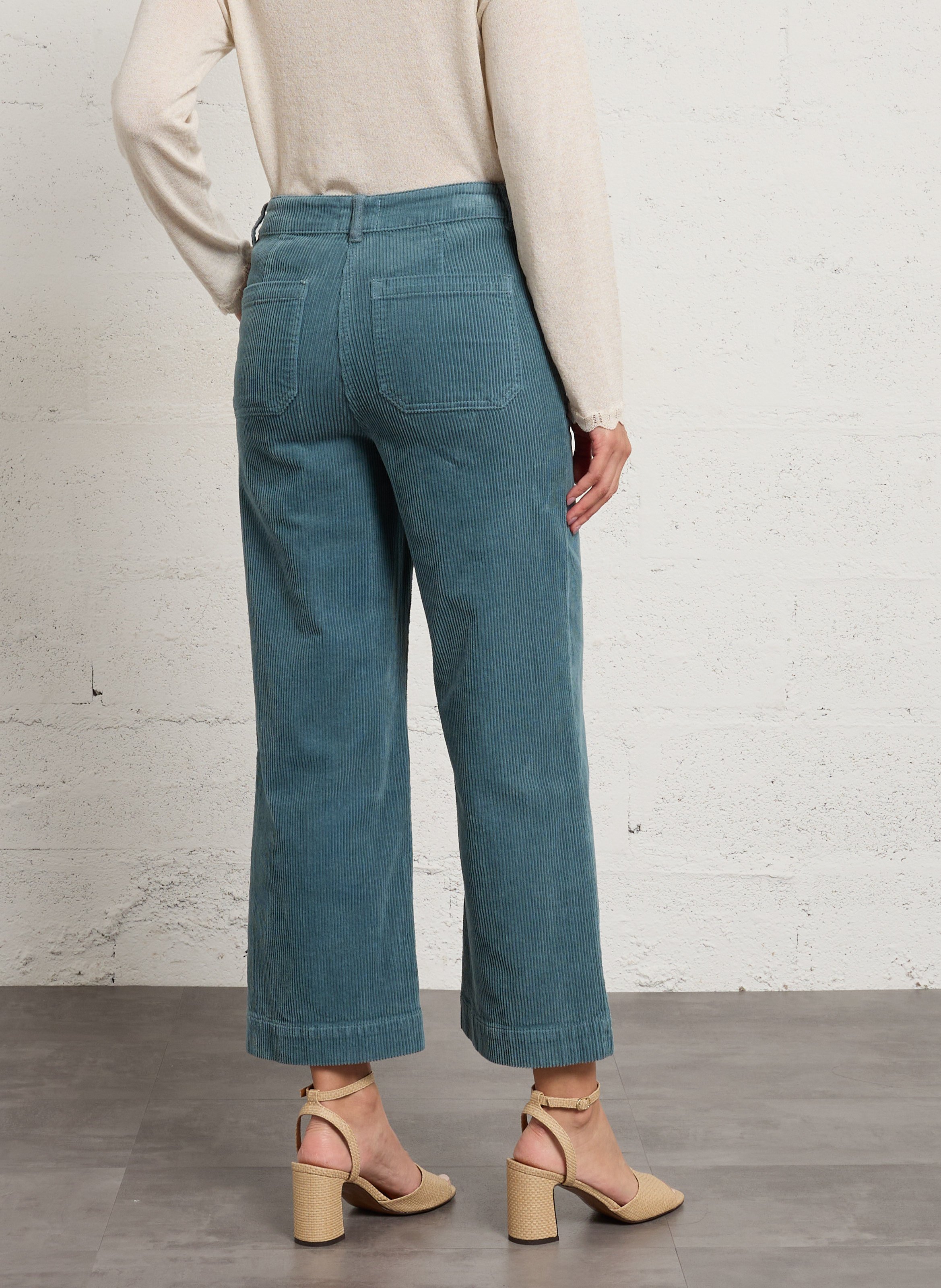Pantalon droit en coton mélangé MAISON 123 Bleu