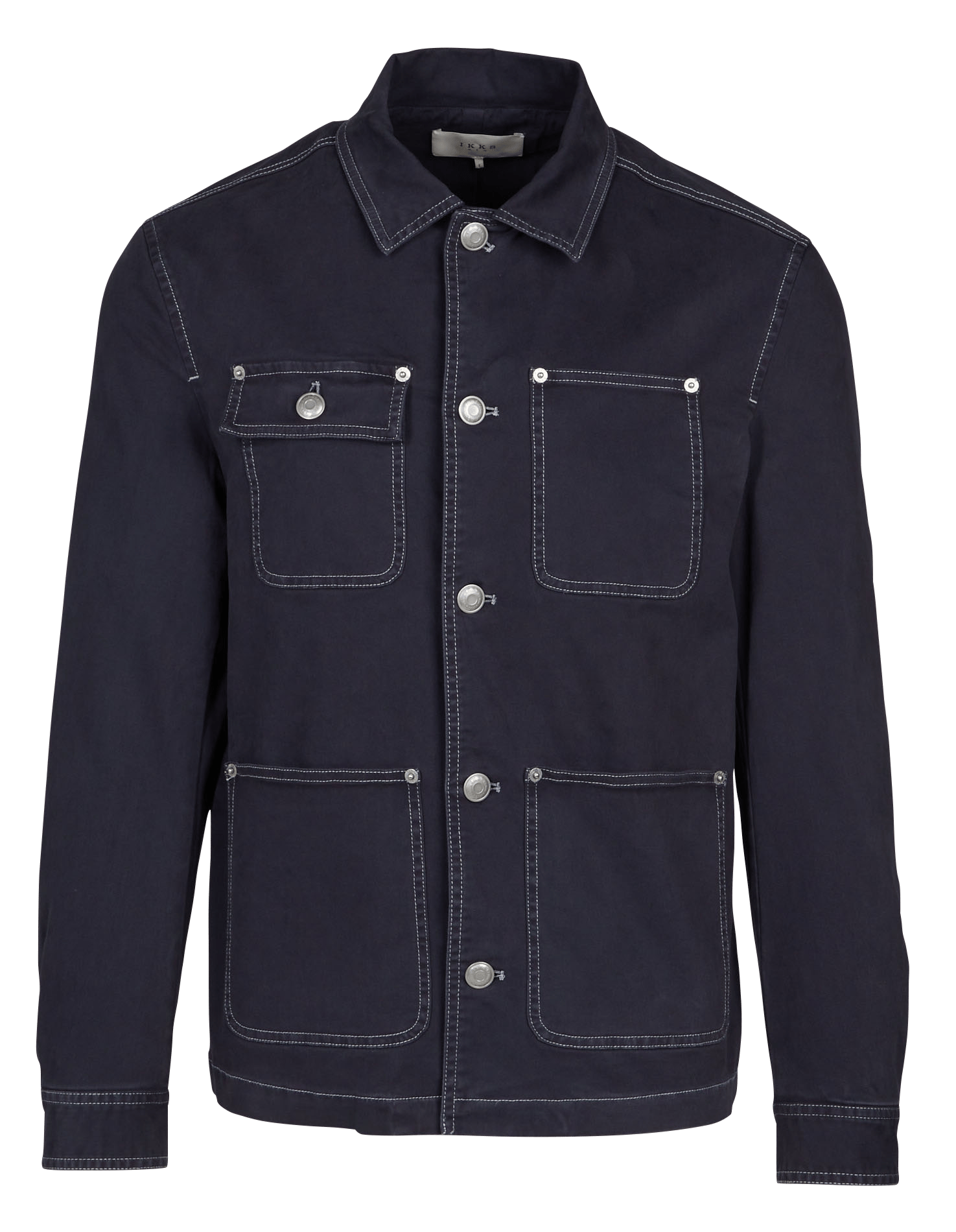 Veste saharienne droite en coton mélangé IKKS Bleu