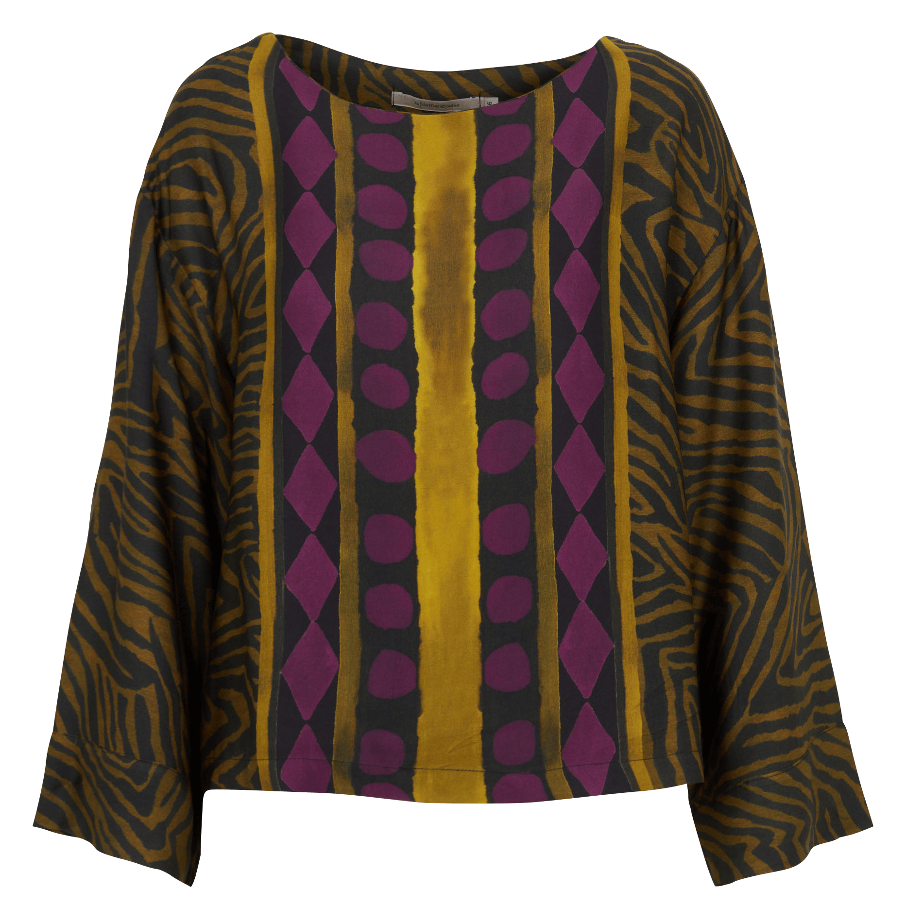 Top droit col rond à imprimé LA FEE MARABOUTEE Multicolore