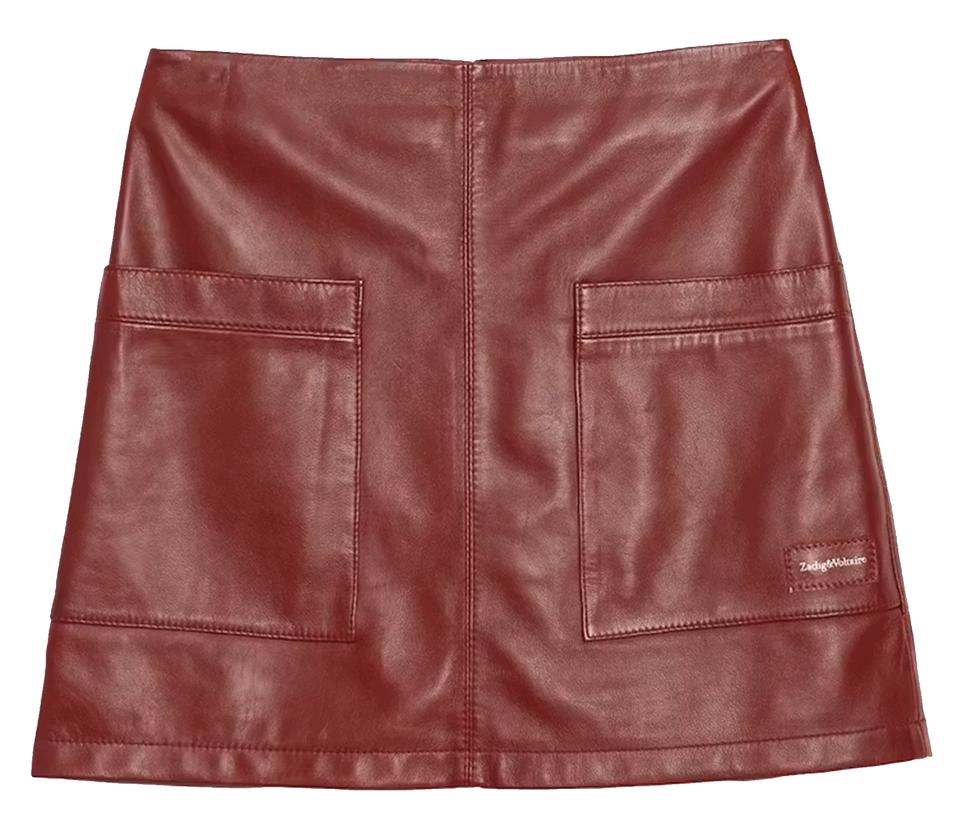 Kurzer Lederrock ZADIG&VOLTAIRE Rot