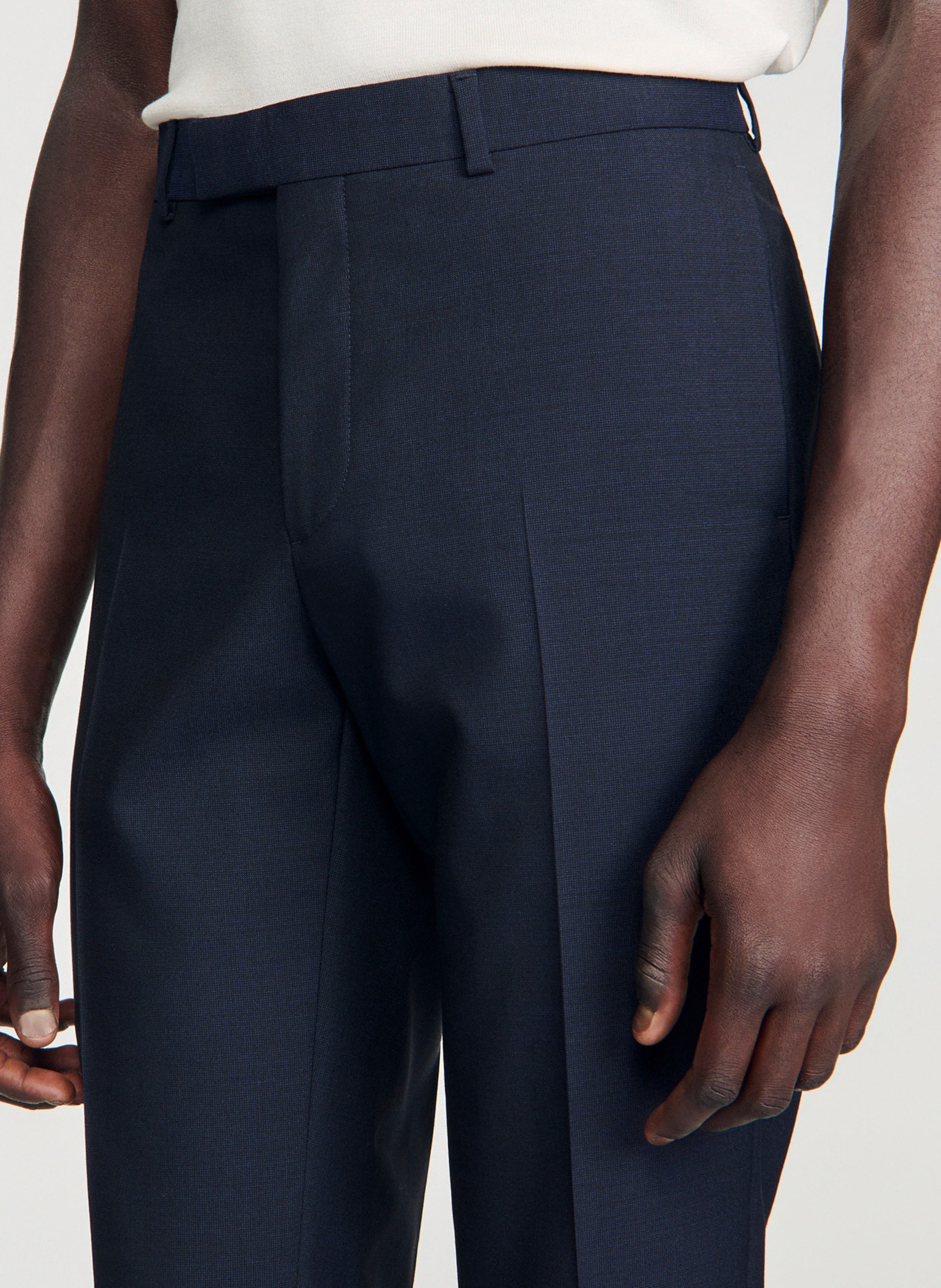 Wollen pantalon SANDRO Blauw