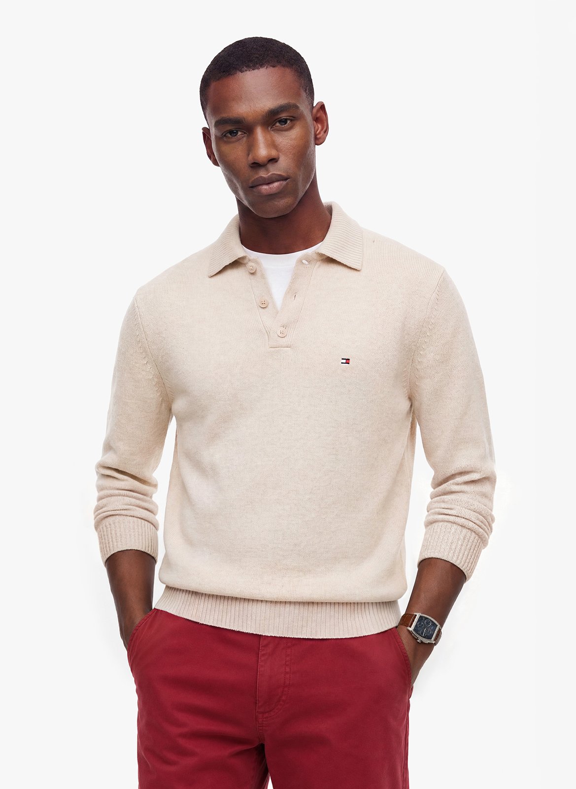 Pull droit en laine TOMMY HILFIGER