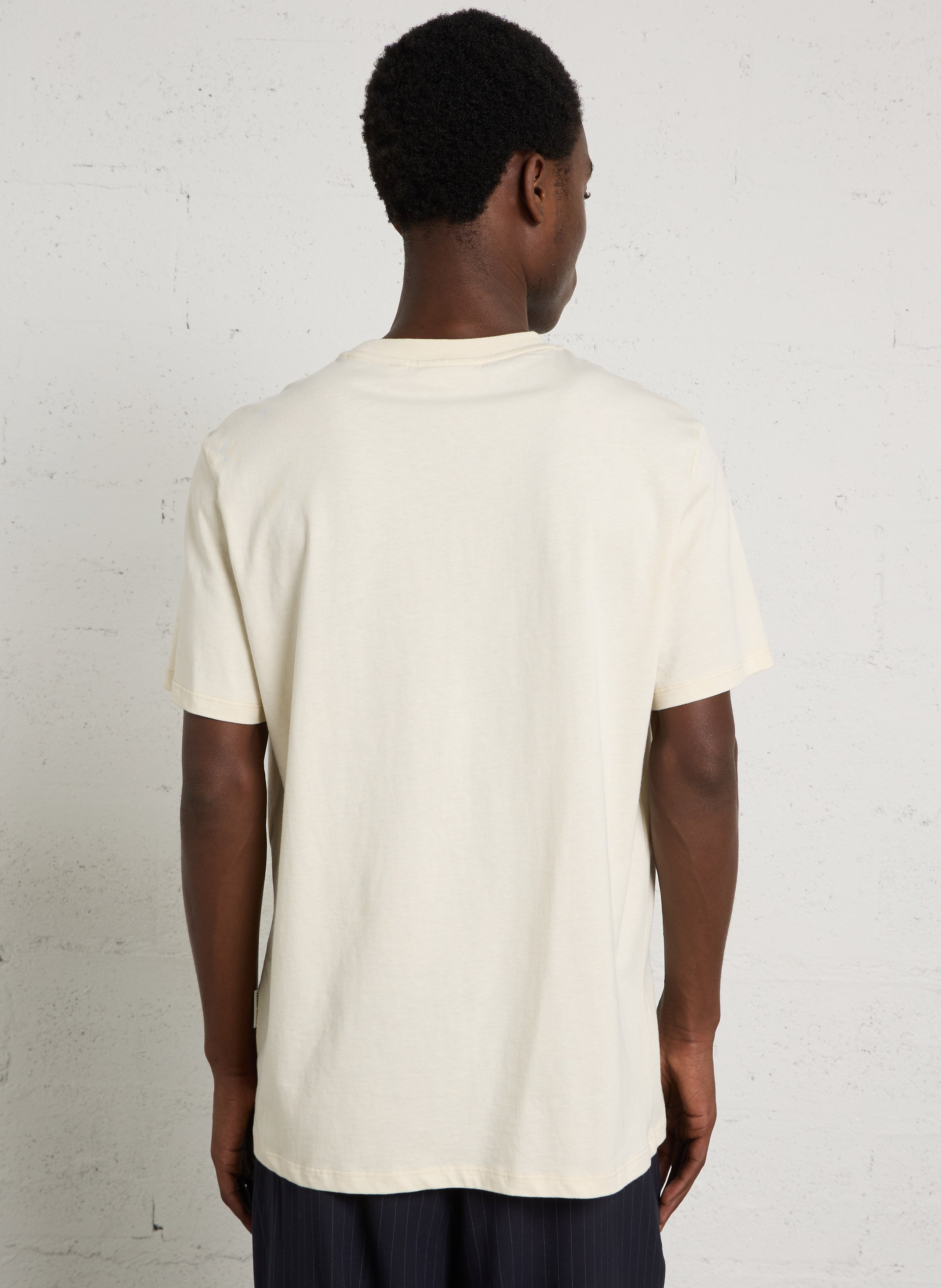 Embroidered cotton t-shirt CASUAL FRIDAY Beige