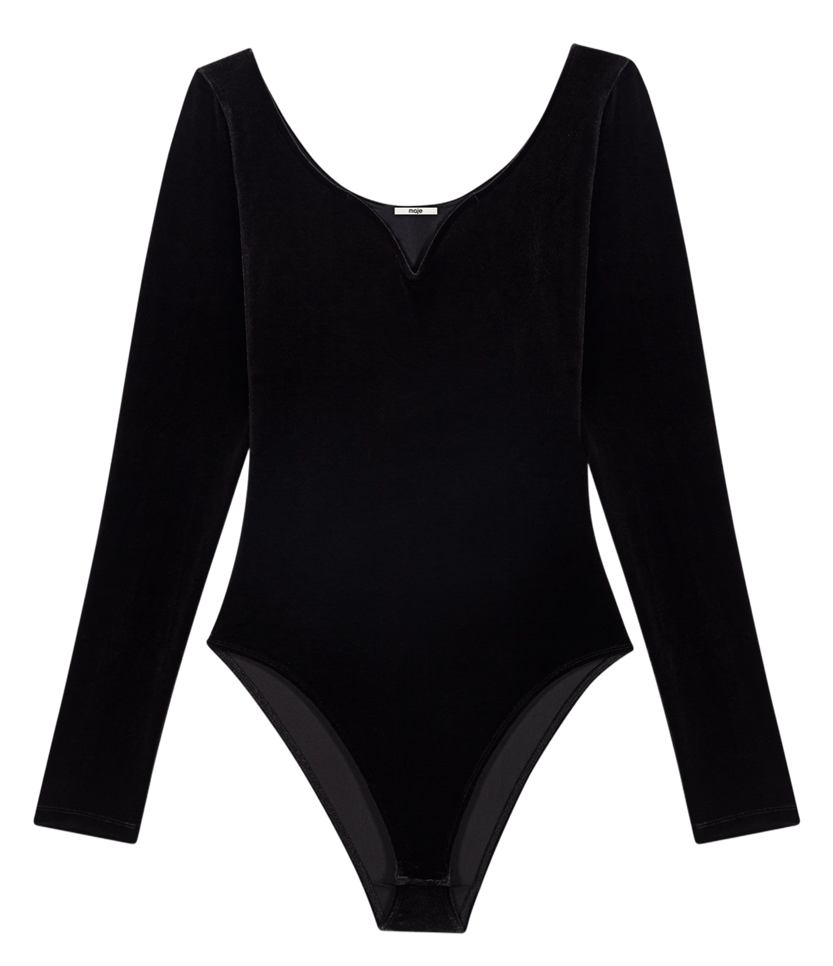 Body met ronde hals MAJE Zwart
