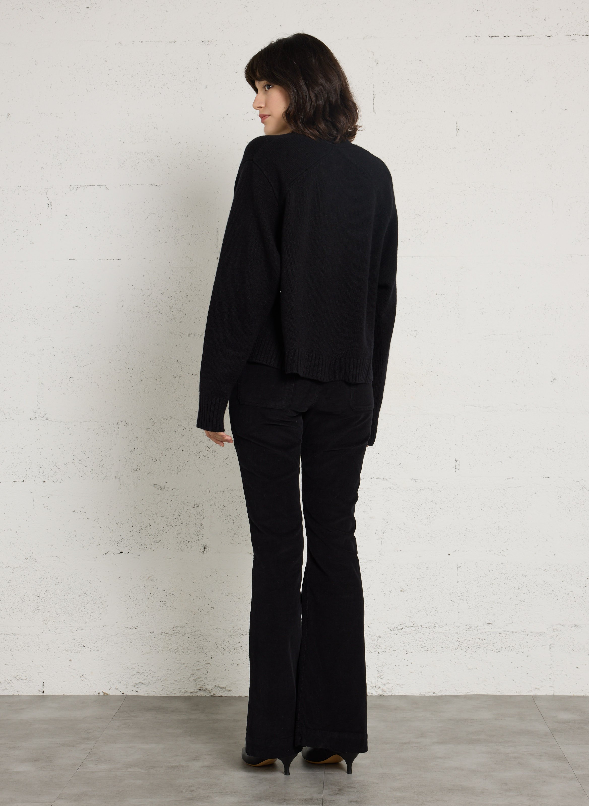 Cardigan ample en laine BERENICE Noir