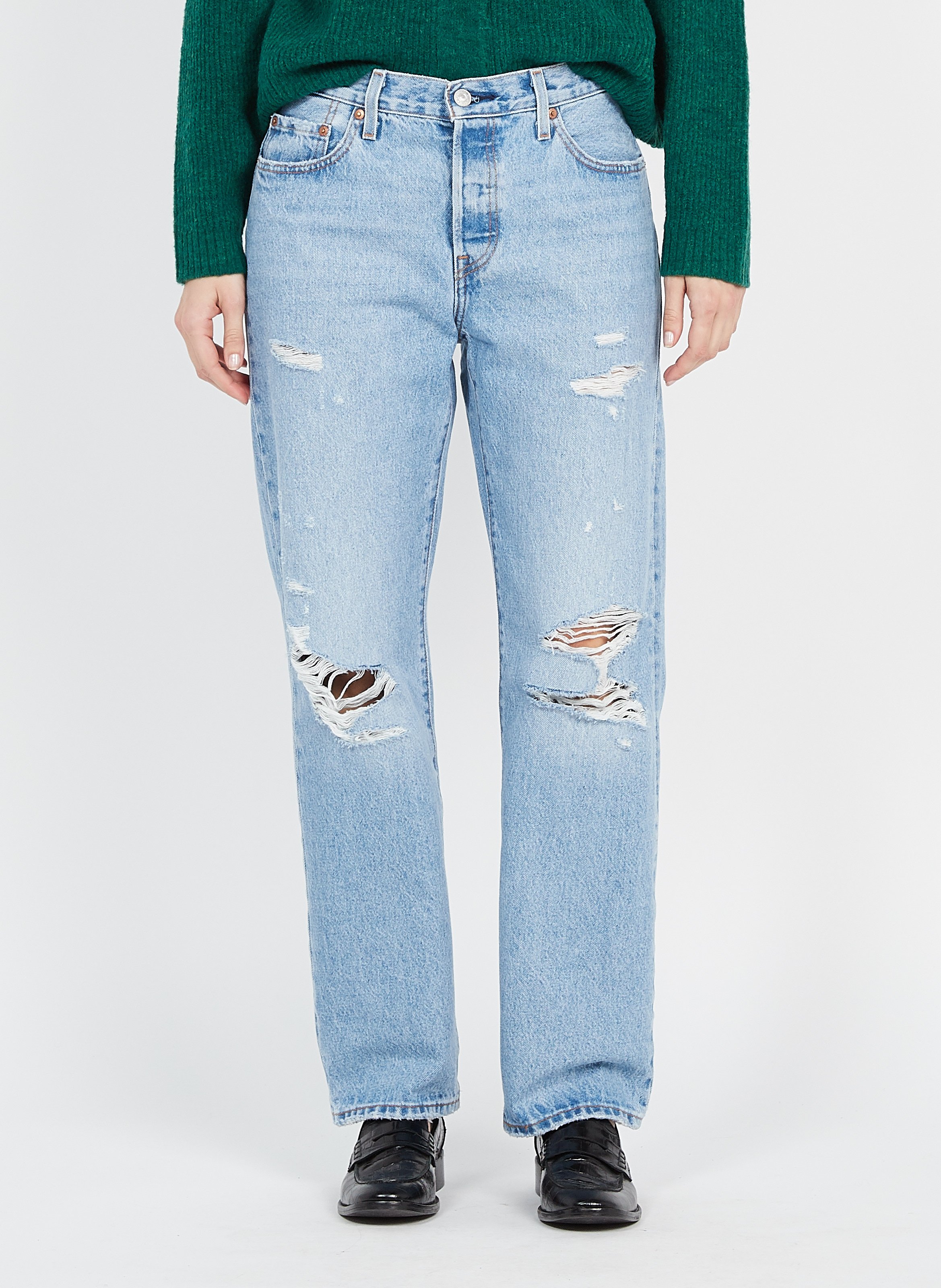 Jean droit en coton  LEVI'S Bleu