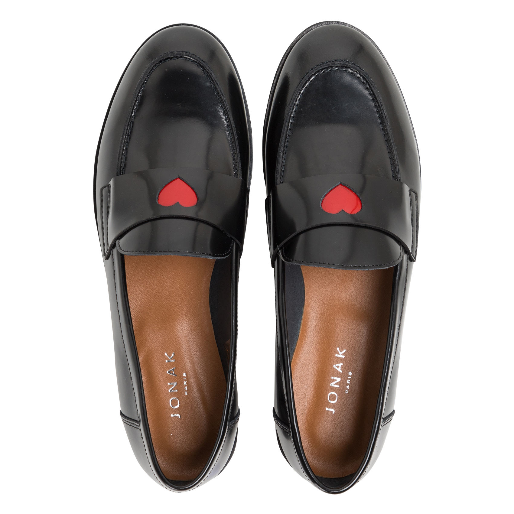 Leather moccasins JONAK Black