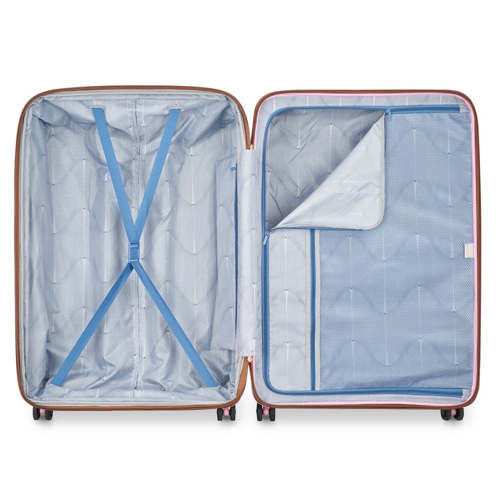 Set of 3 rigid suitcases 55 cm/ 66.5 cm/ 76 cm Pink