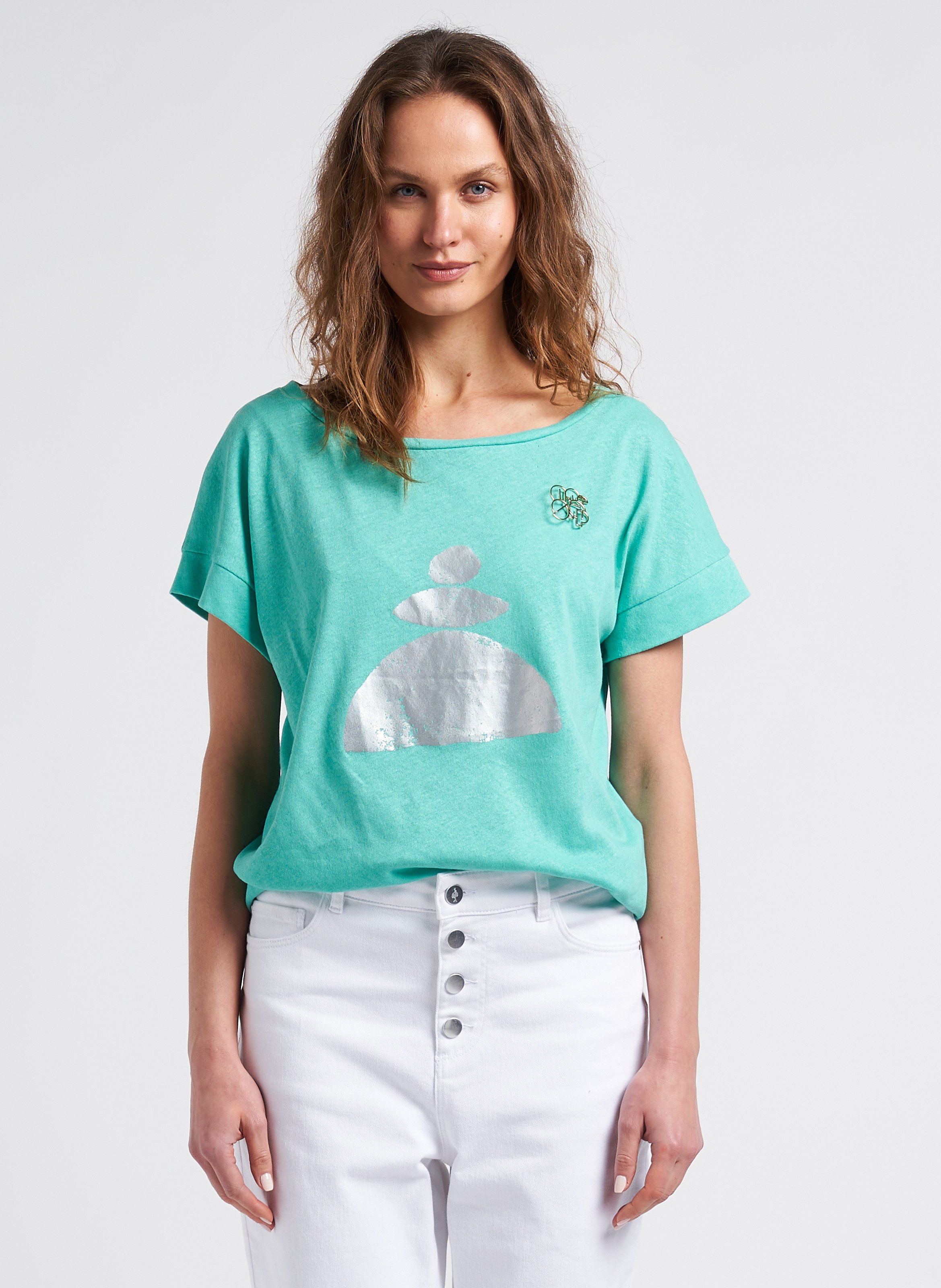 Tee shirt vert menthe hot sale