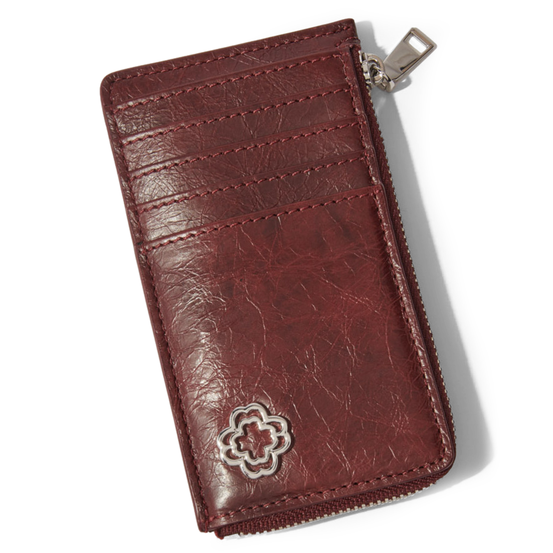 Porte-cartes en cuir MAJE Rouge