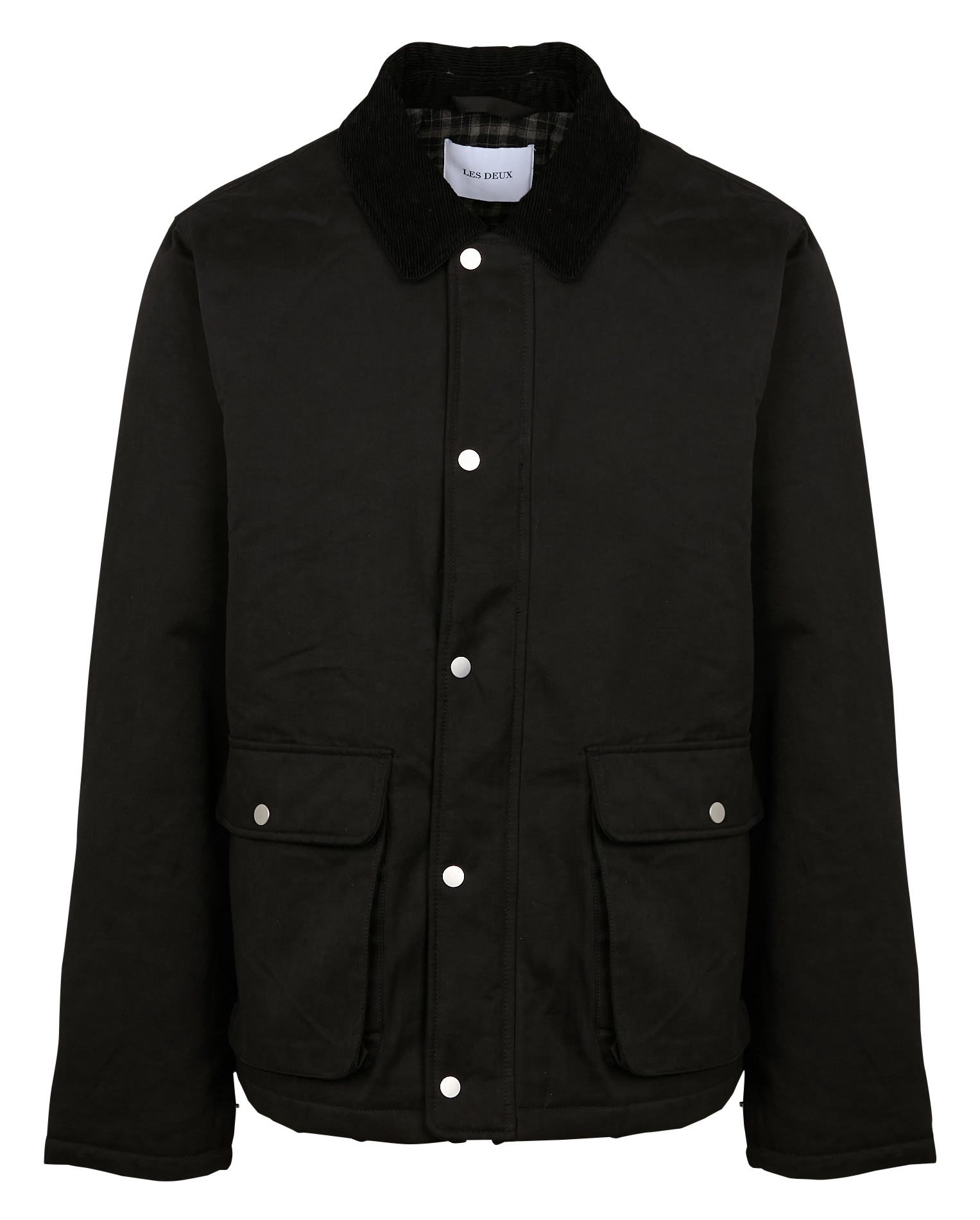 Veste droite en coton mélangé LES DEUX Noir