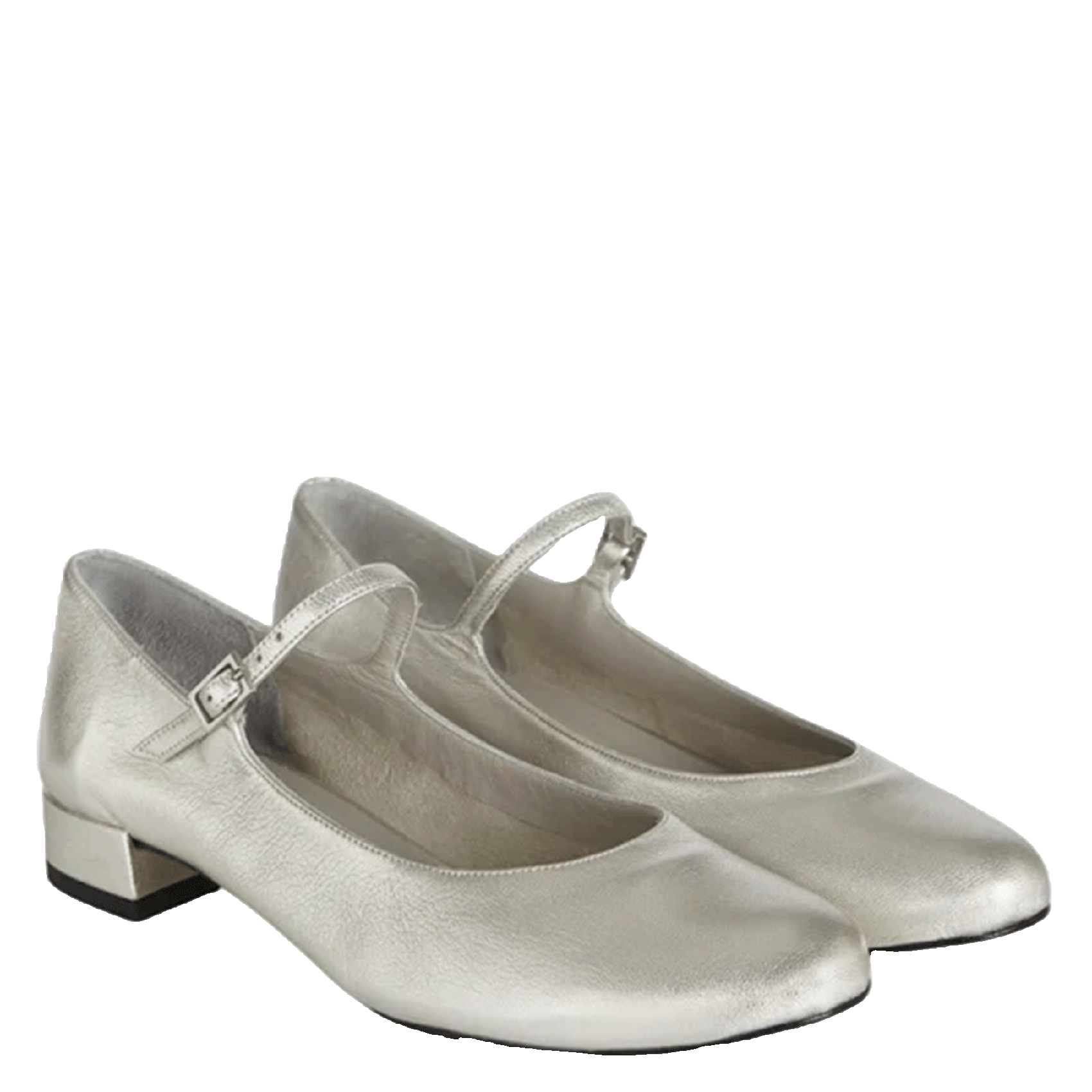 Ballerines en cuir AUGUSTA Argent