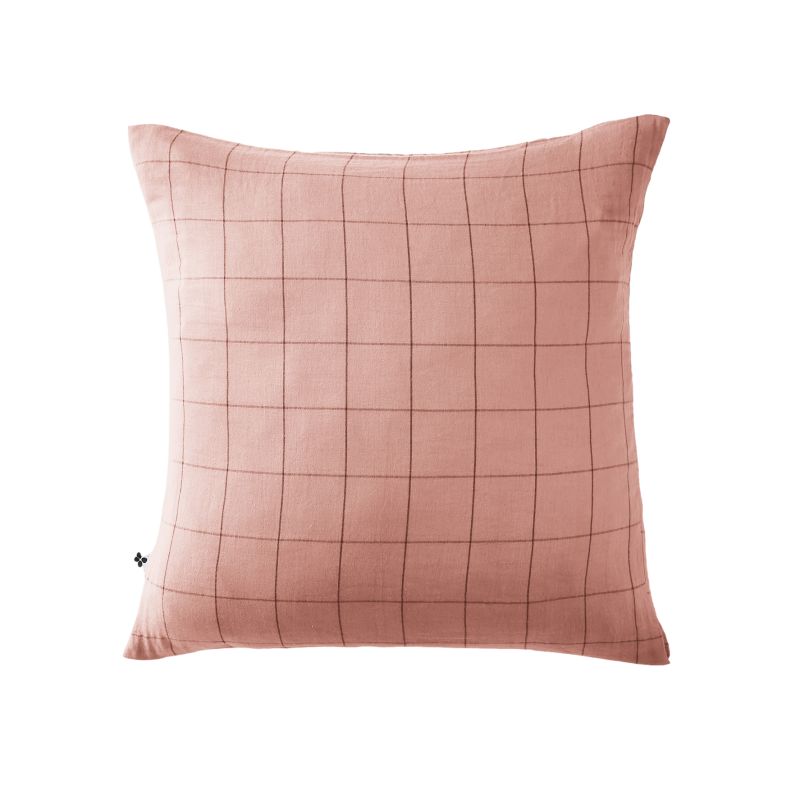 Cotton percale pillow case  Rose pêche