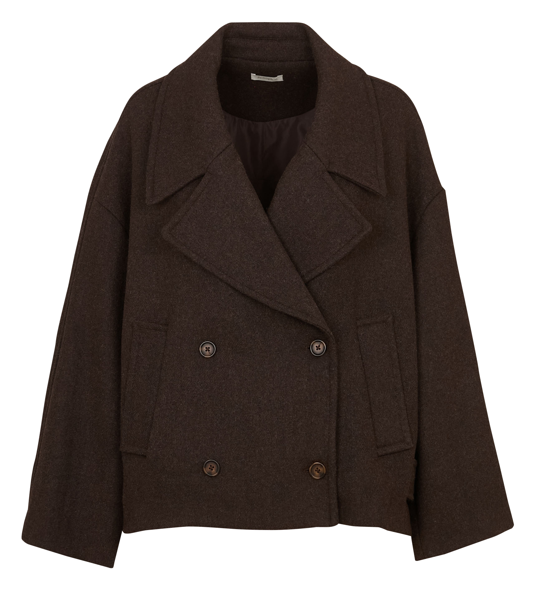 Oversized wool-blend jacket  JC SOPHIE Brown