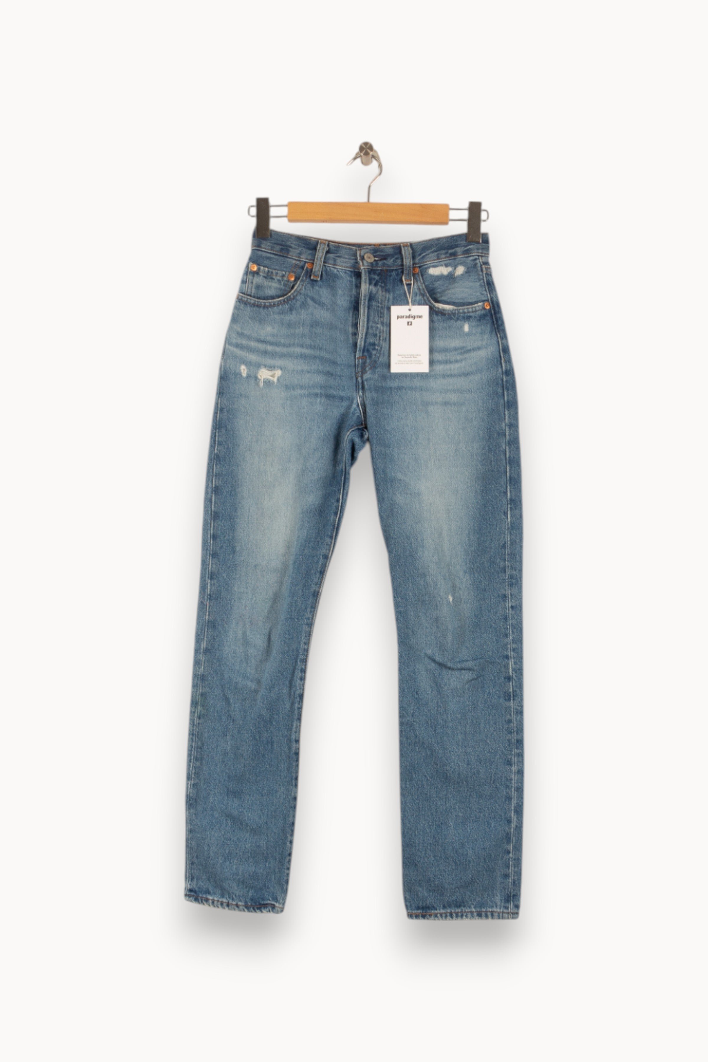 Cropped slim jeans with studs LEVI'S - Seconde main Blue