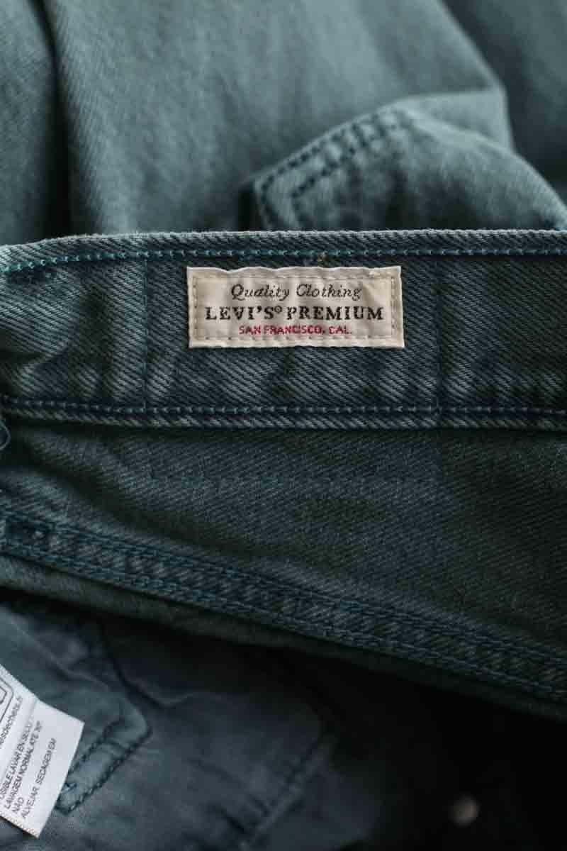 Cotton straight jeans LEVI'S - Seconde main Green