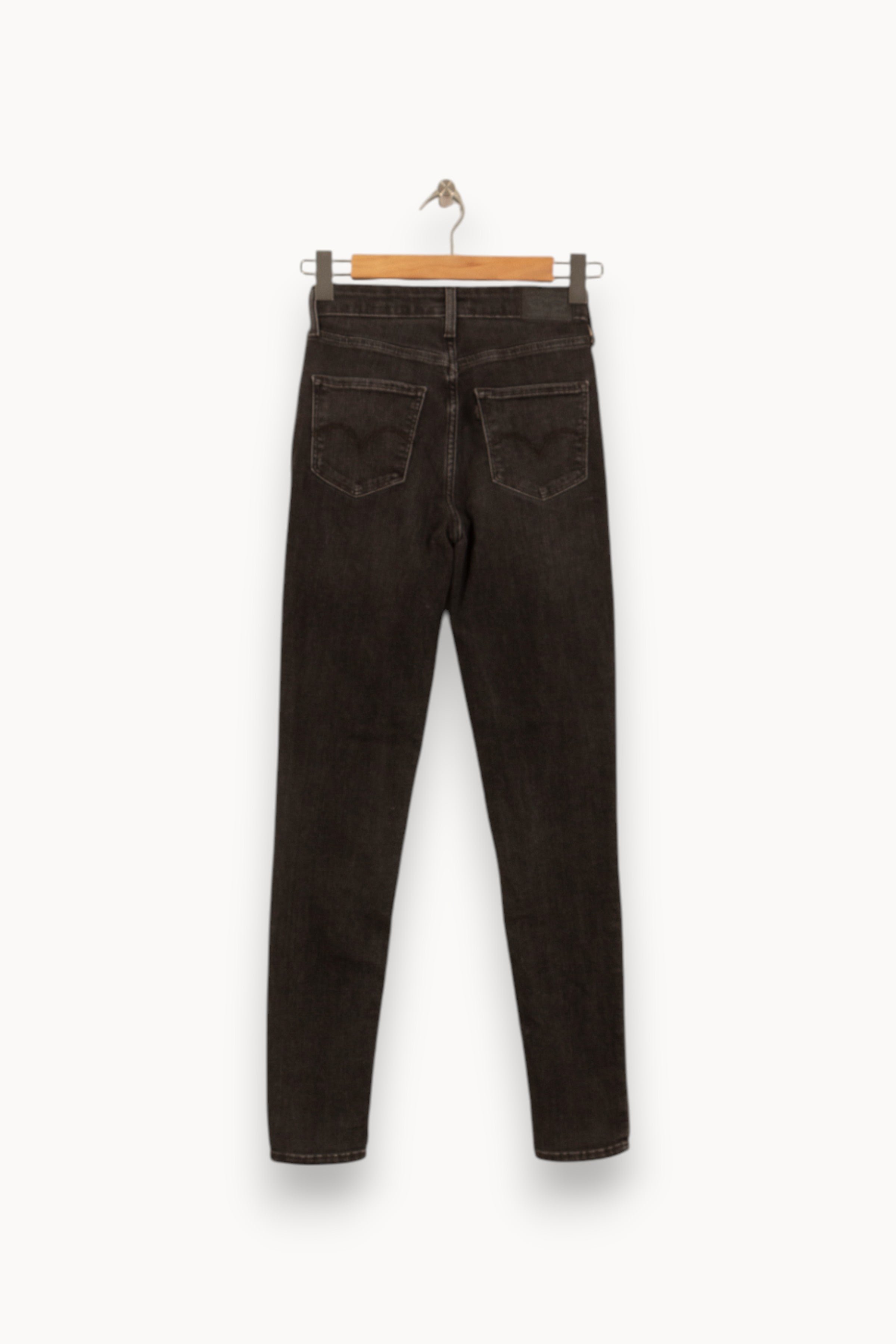 Cropped slim jeans with studs LEVI'S - Seconde main Grey