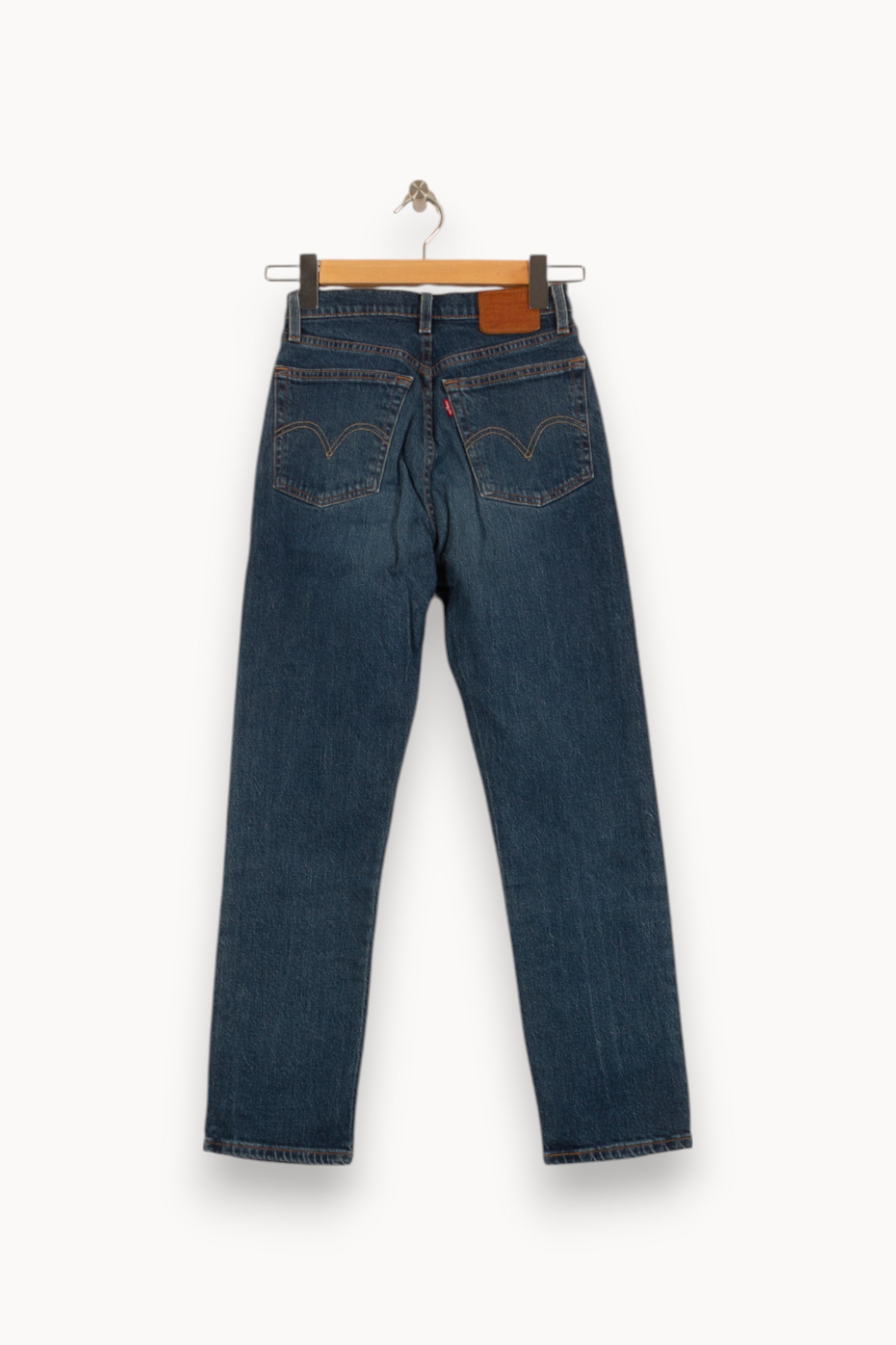 Cropped slim jeans with studs LEVI'S - Seconde main Blue