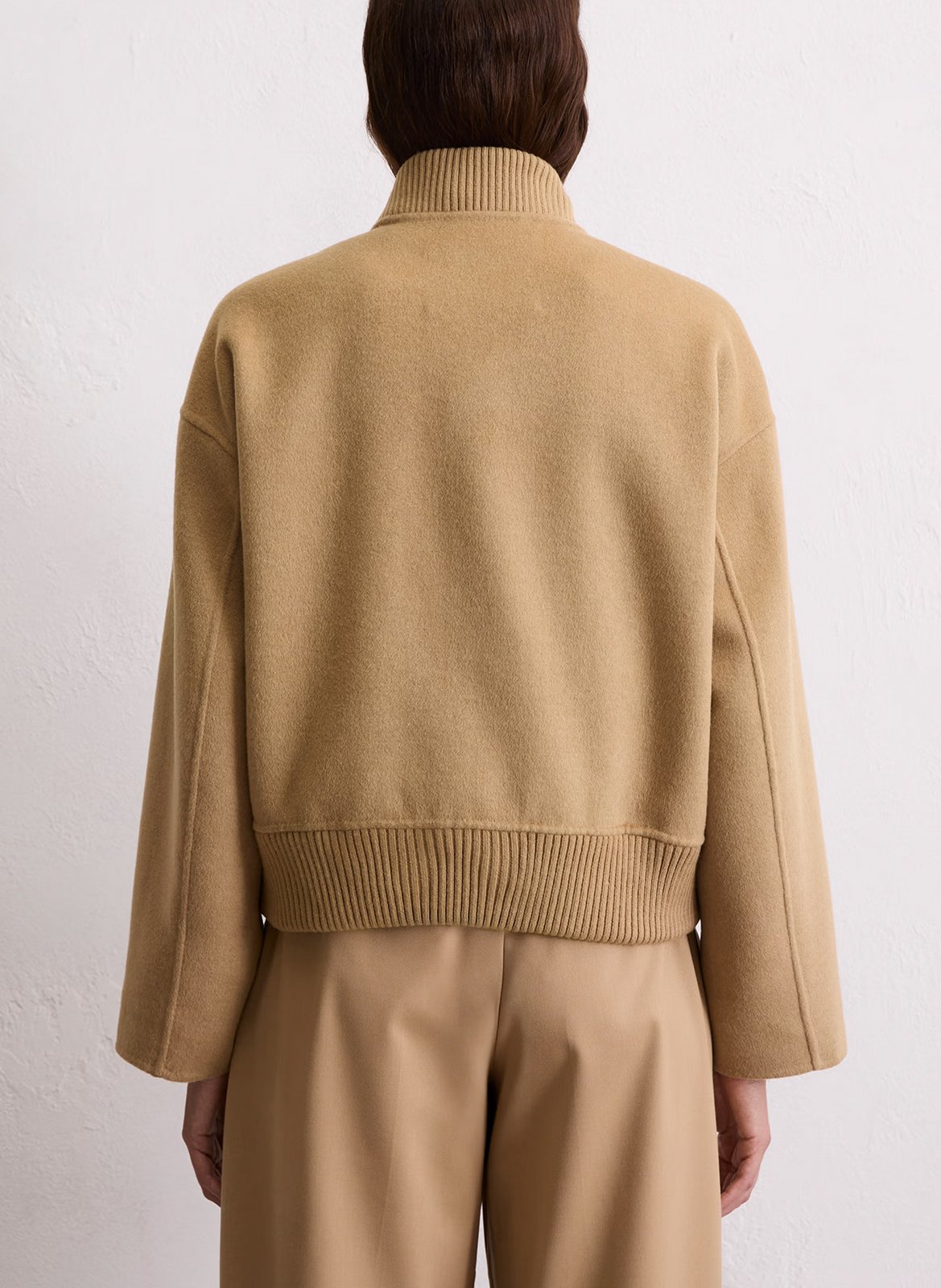 Rechte effen wollen mix blouson MARC O'POLO Beige