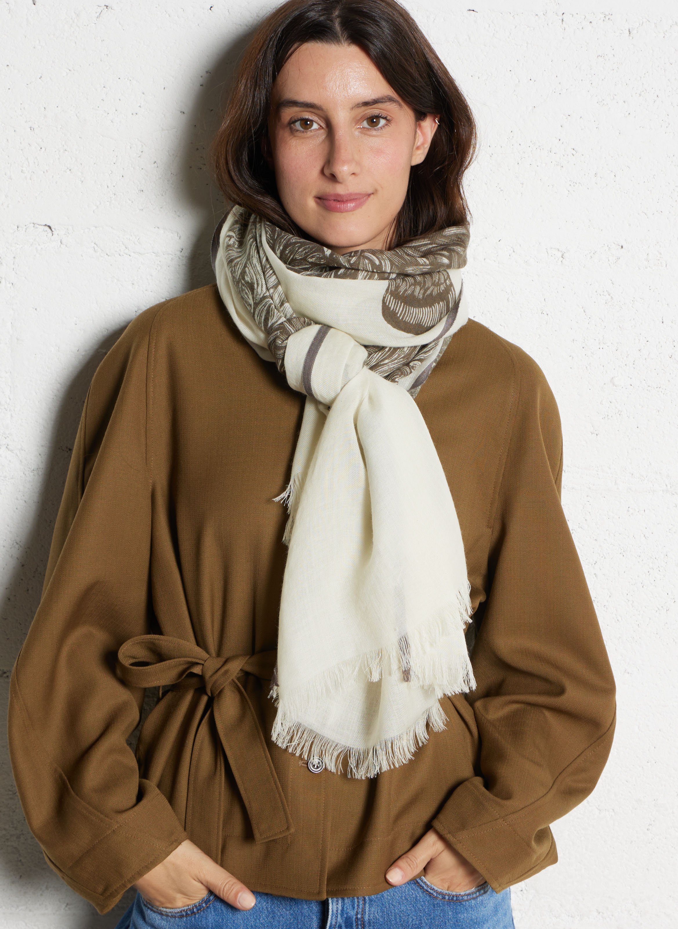 Tuch aus Wolle INOUI EDITIONS Weiss