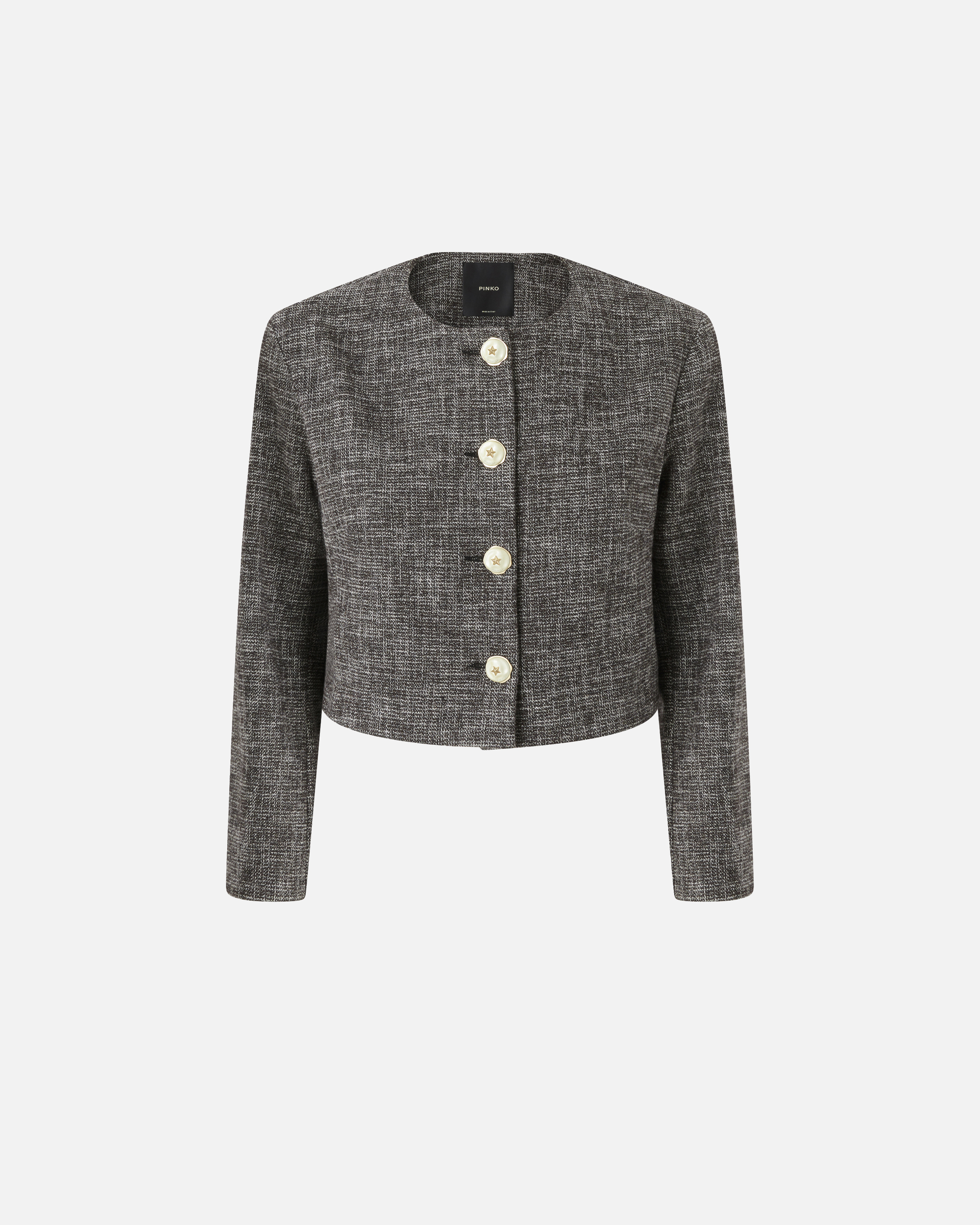 Short flannel jacket PINKO Multicolored