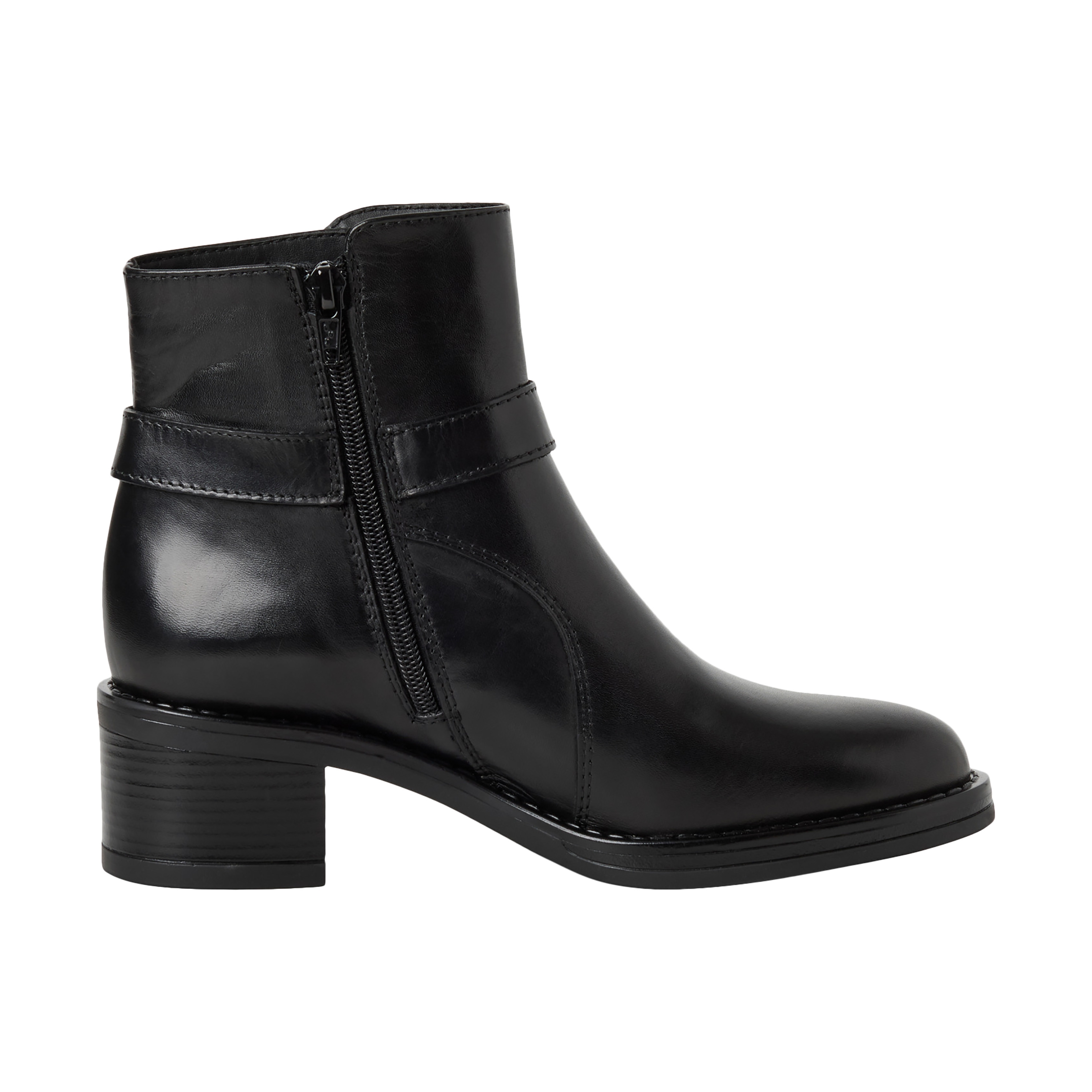 Leather heeled ankle boot TAMARIS Black