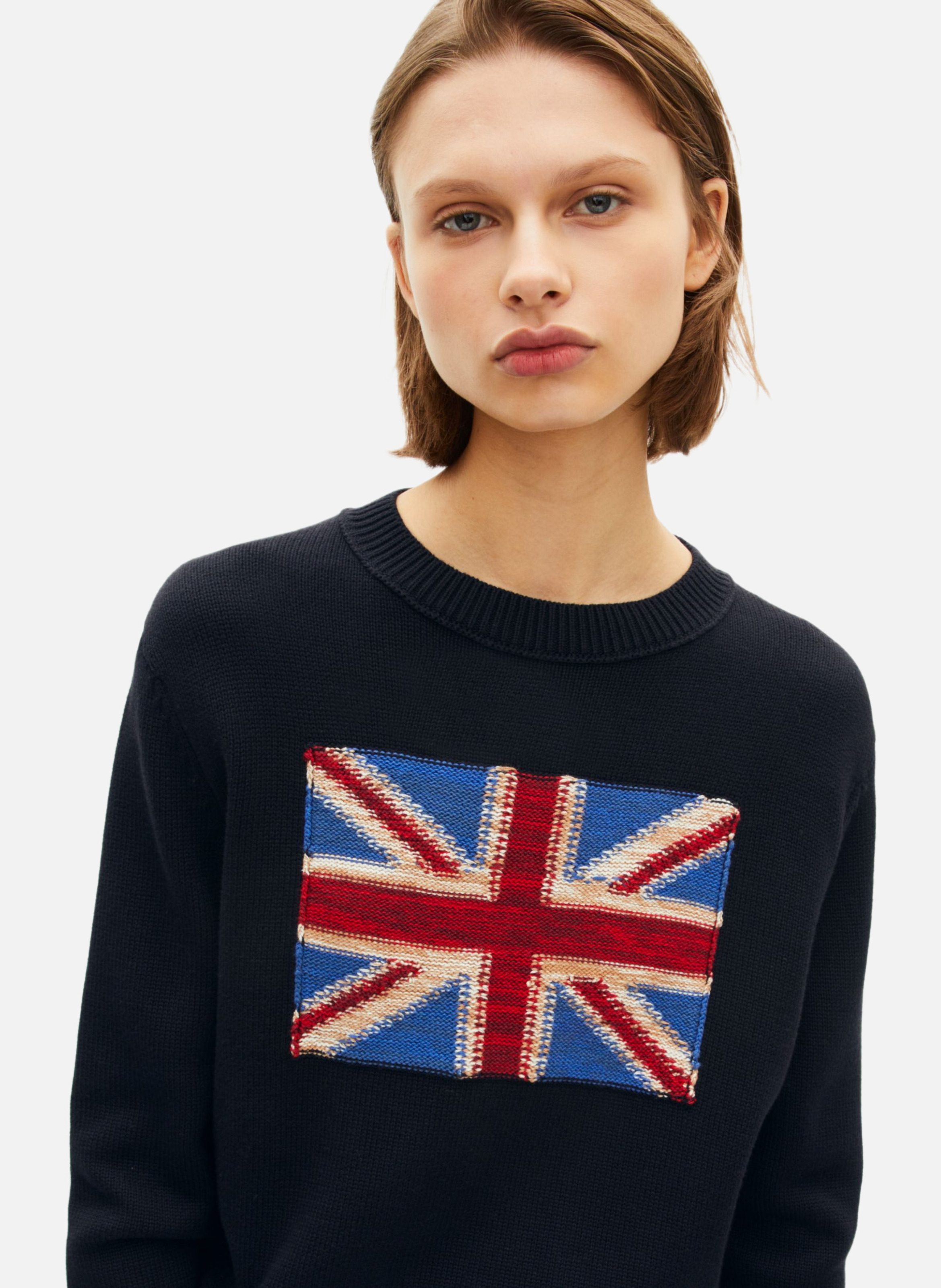 Cotton English flag sweater THE KOOPLES Blue