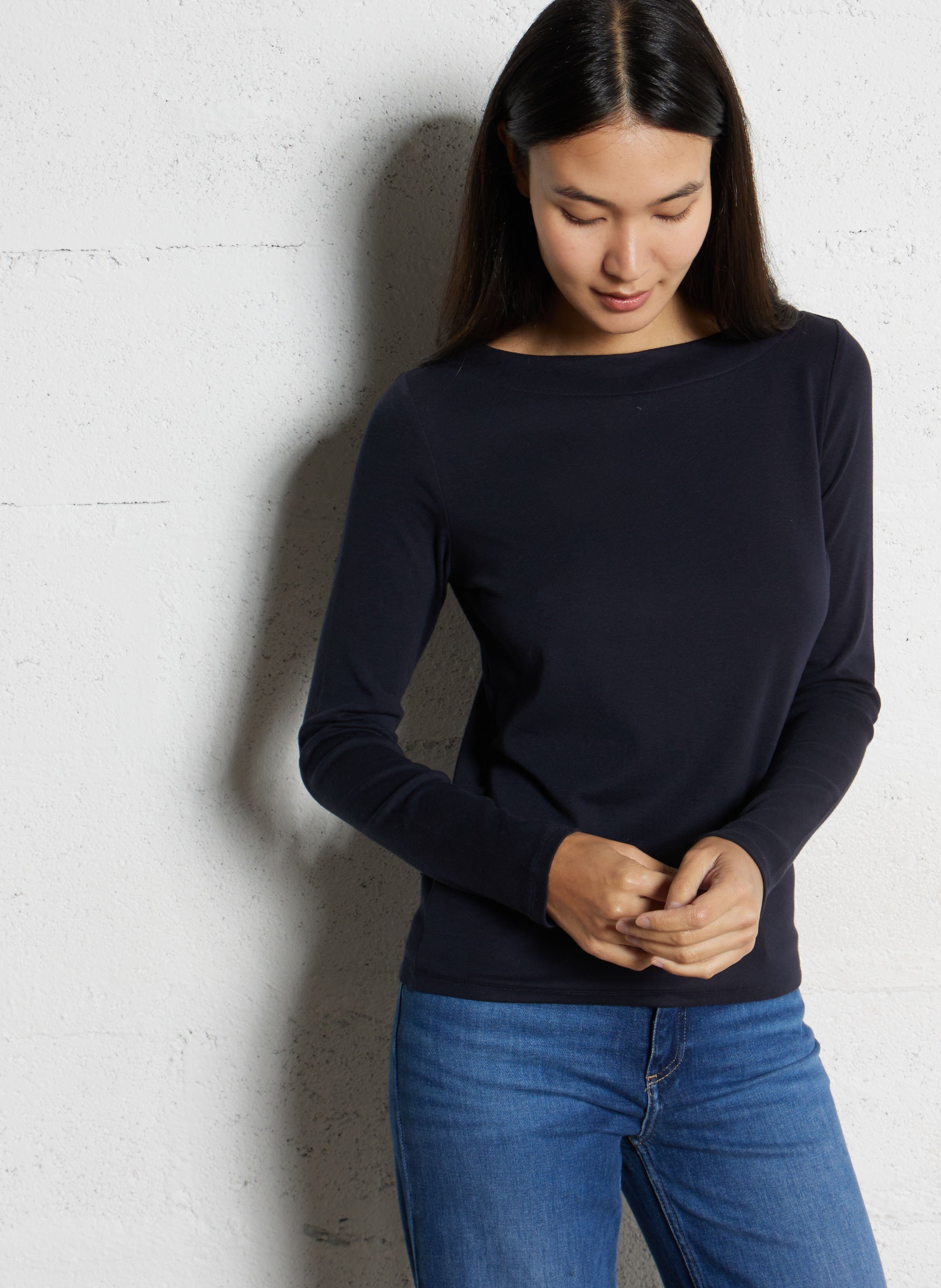 Straight-cut round-neck T-shirt MAISON 123 Blue