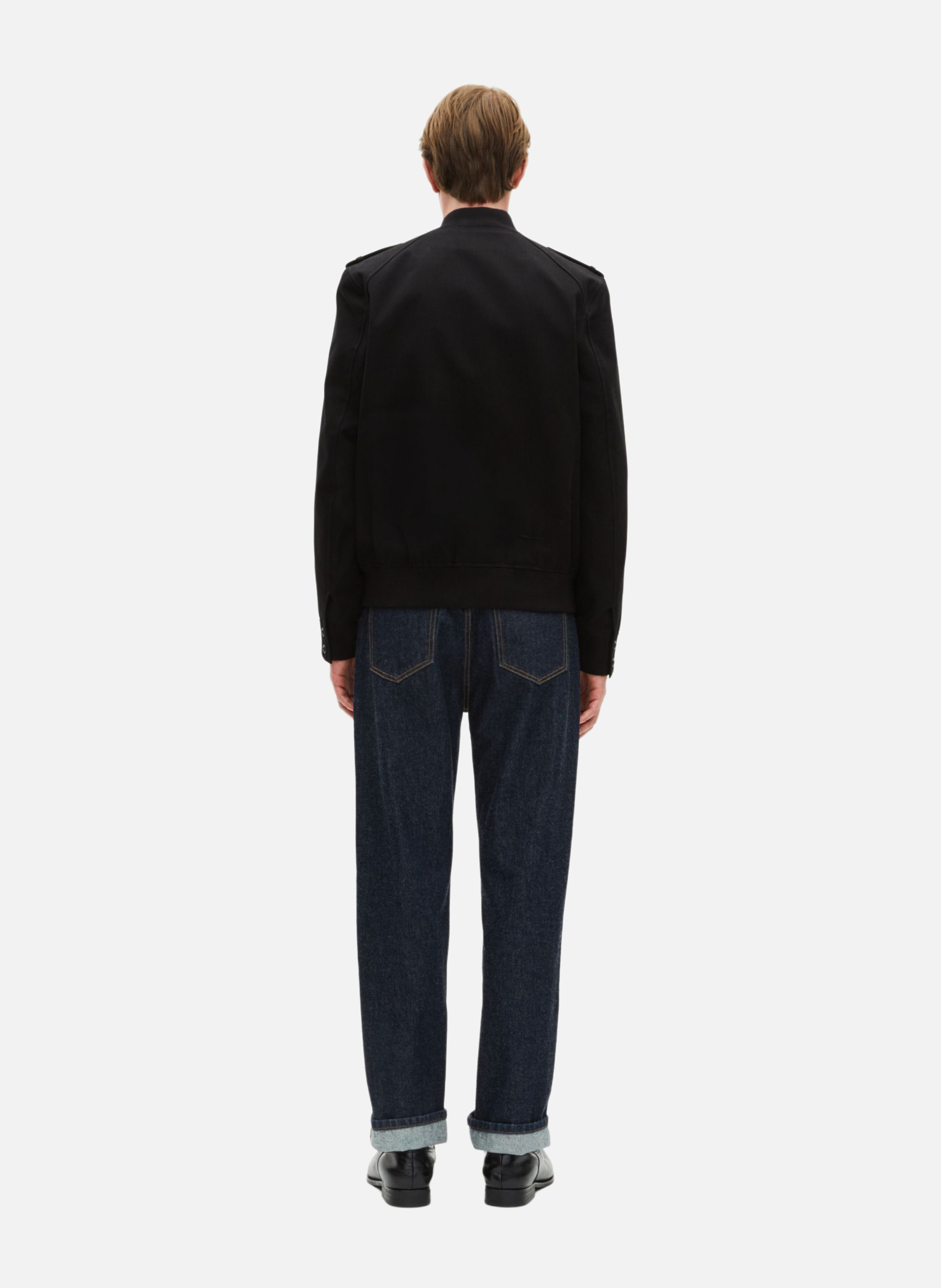 Leather jacket with hood THE KOOPLES Black