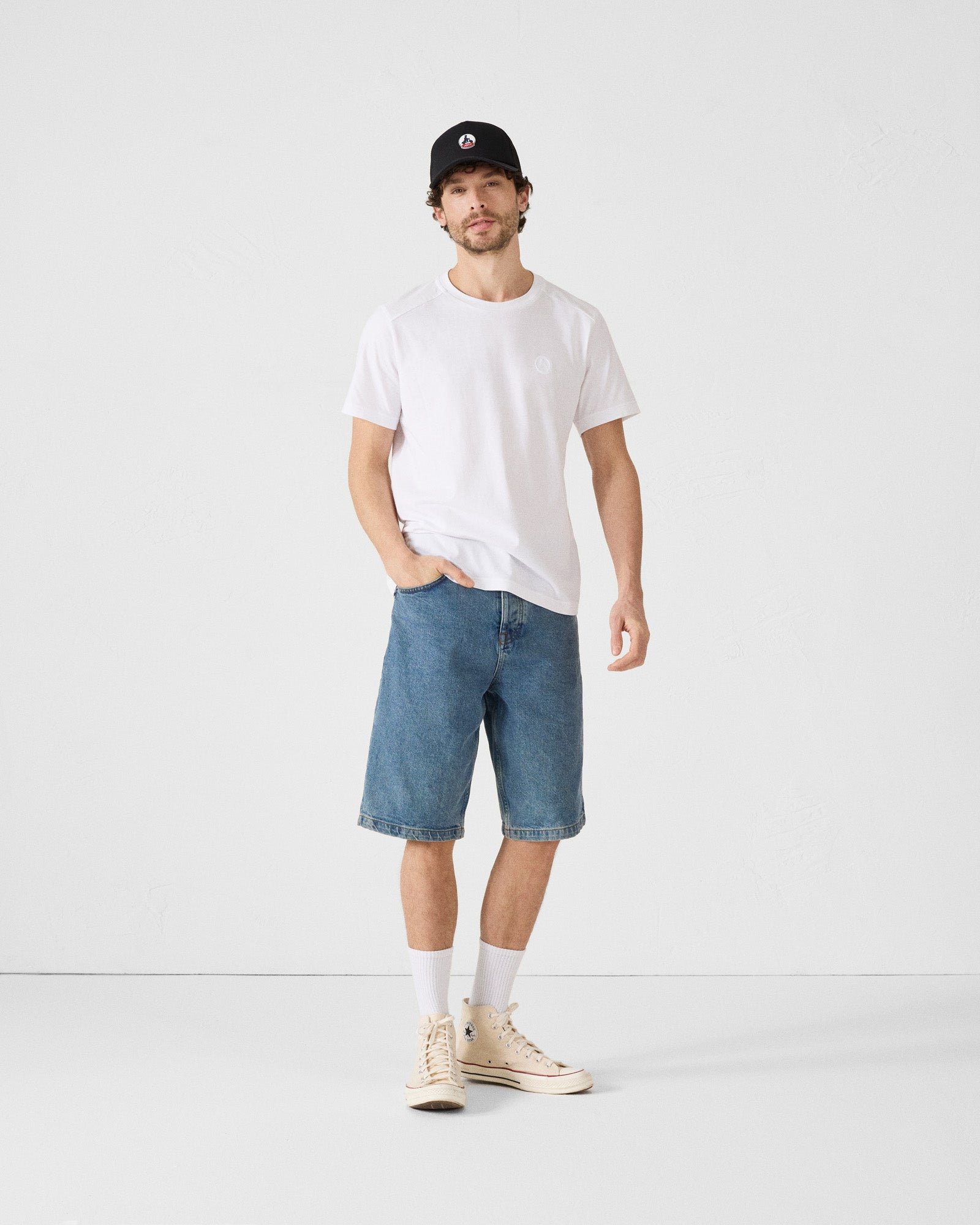 Round neck cotton T-shirt JOTT White